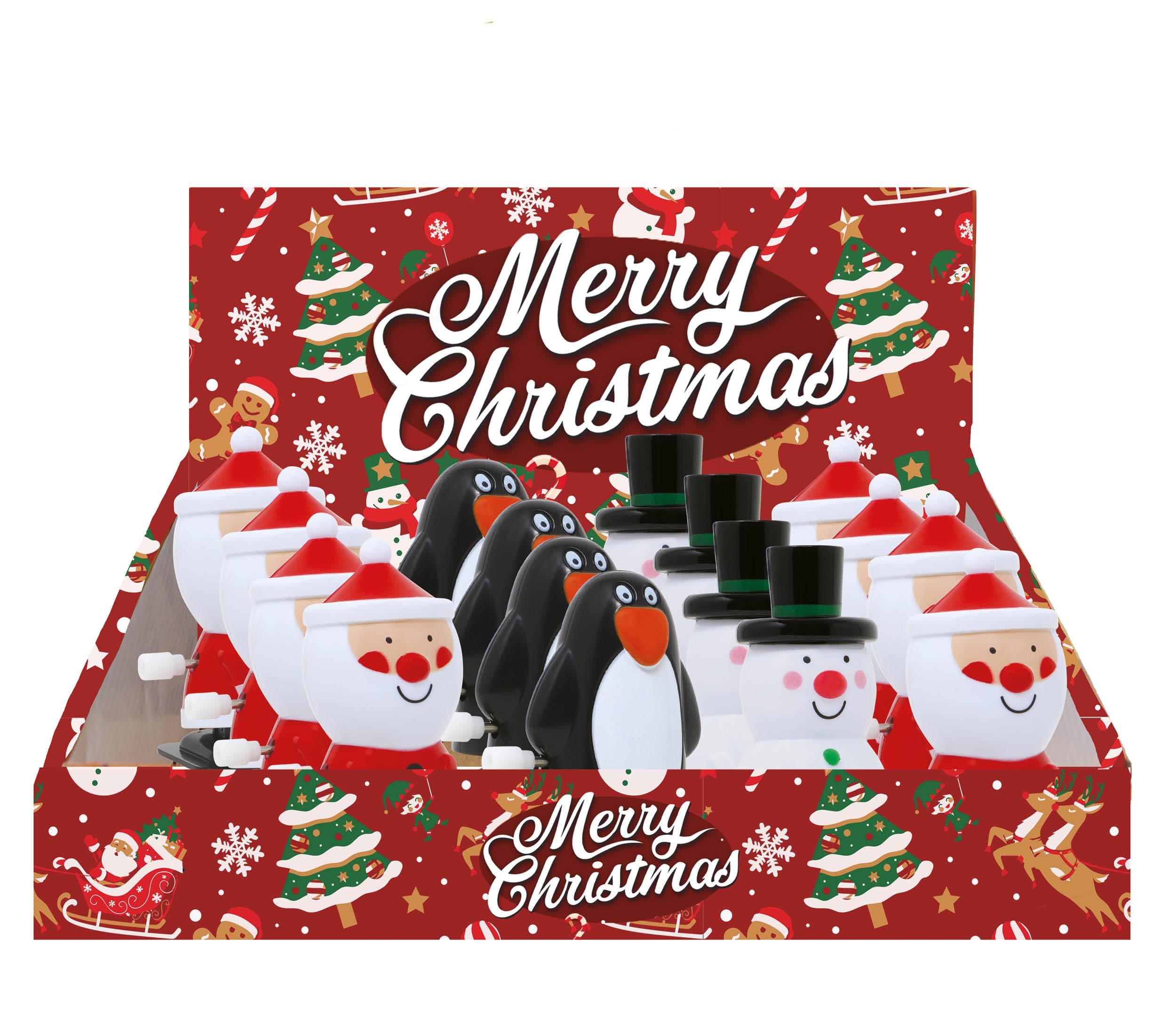 Assorteret gående julefigur, 8 cm