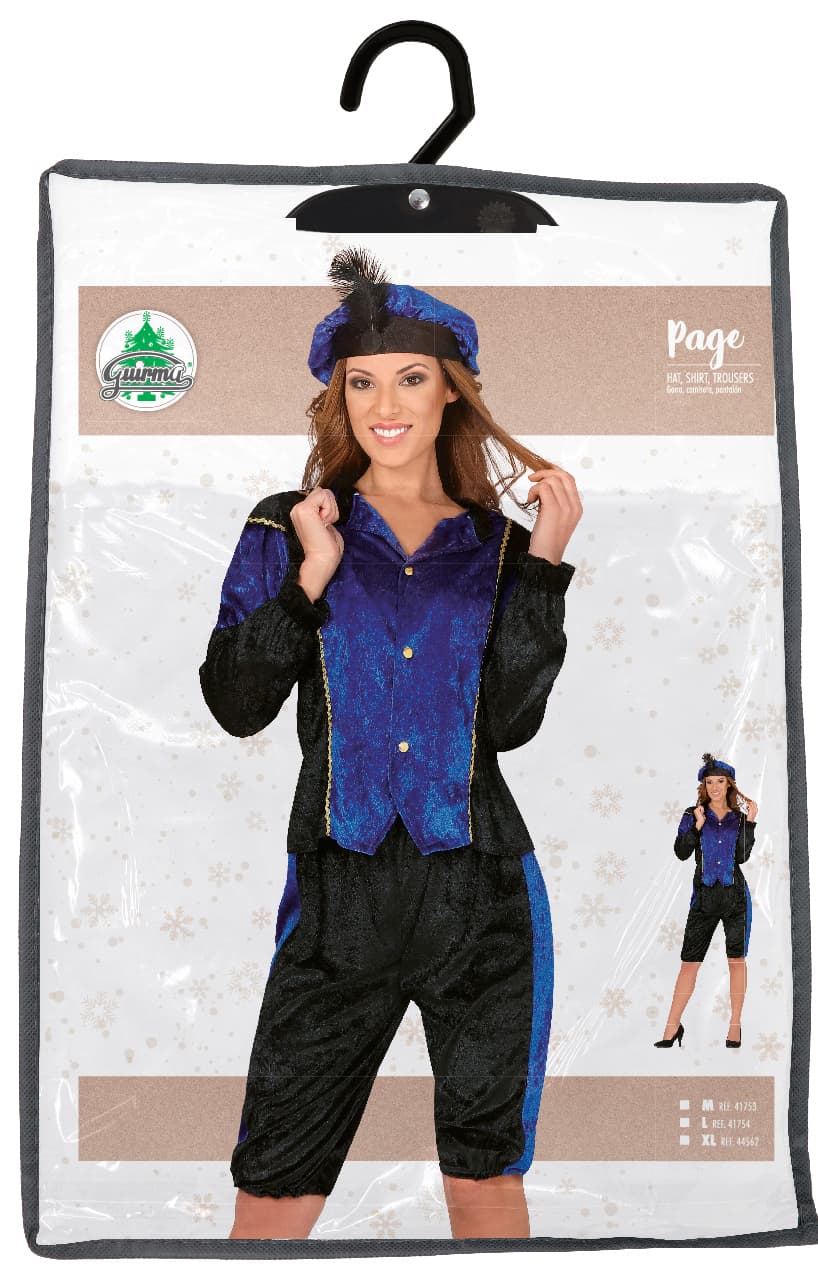 Blå page – kostume til damer, model 41753