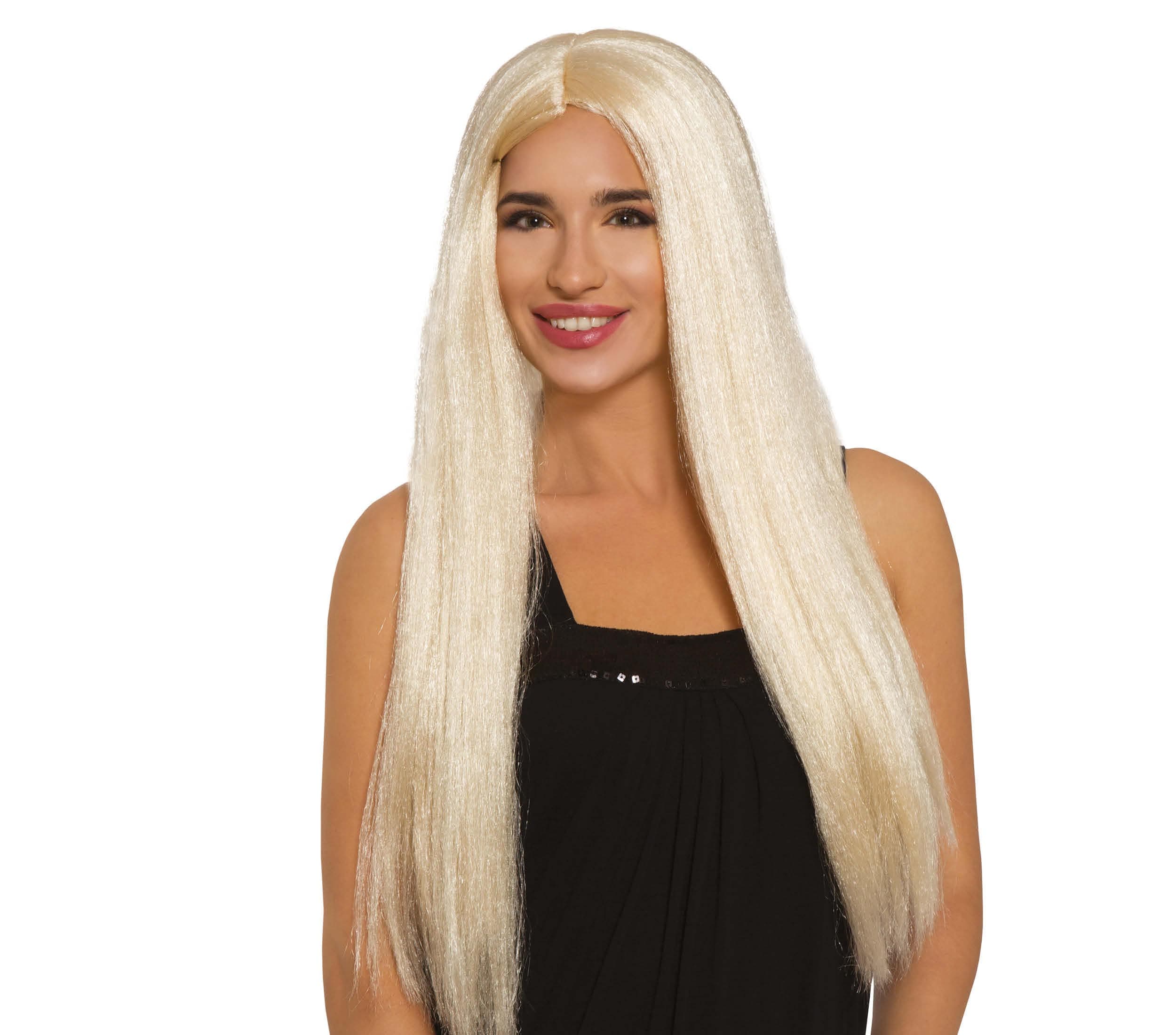 Lang blond paryk