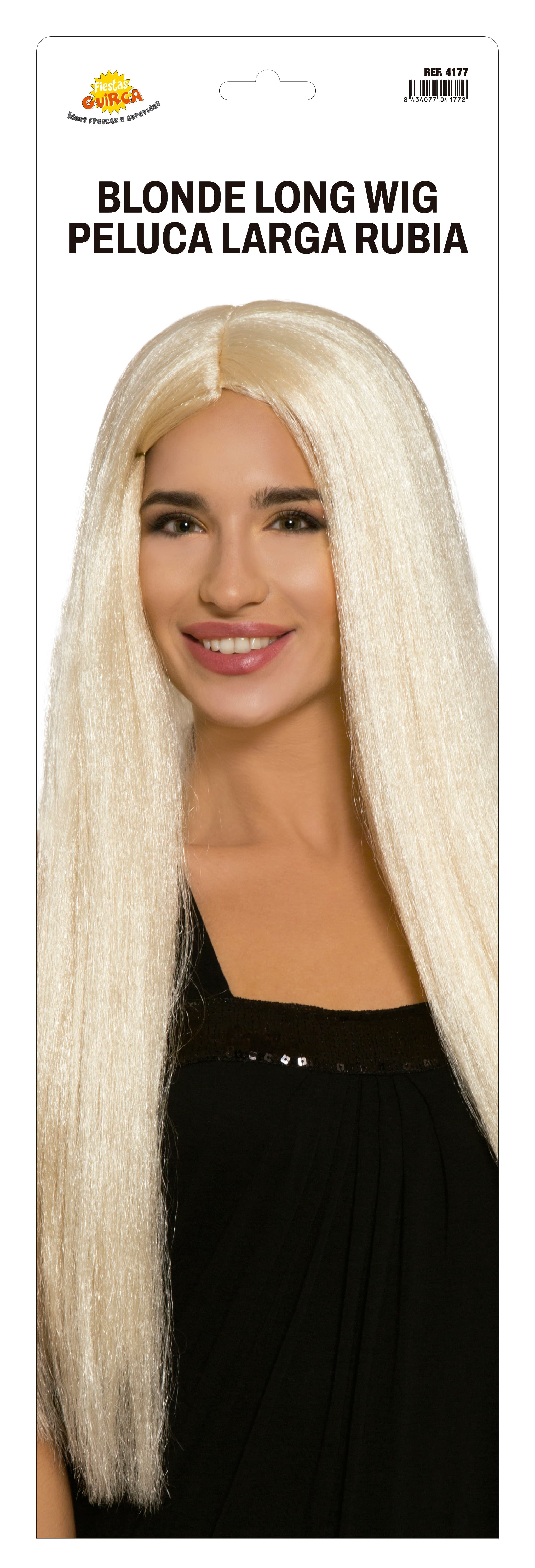Lang blond paryk