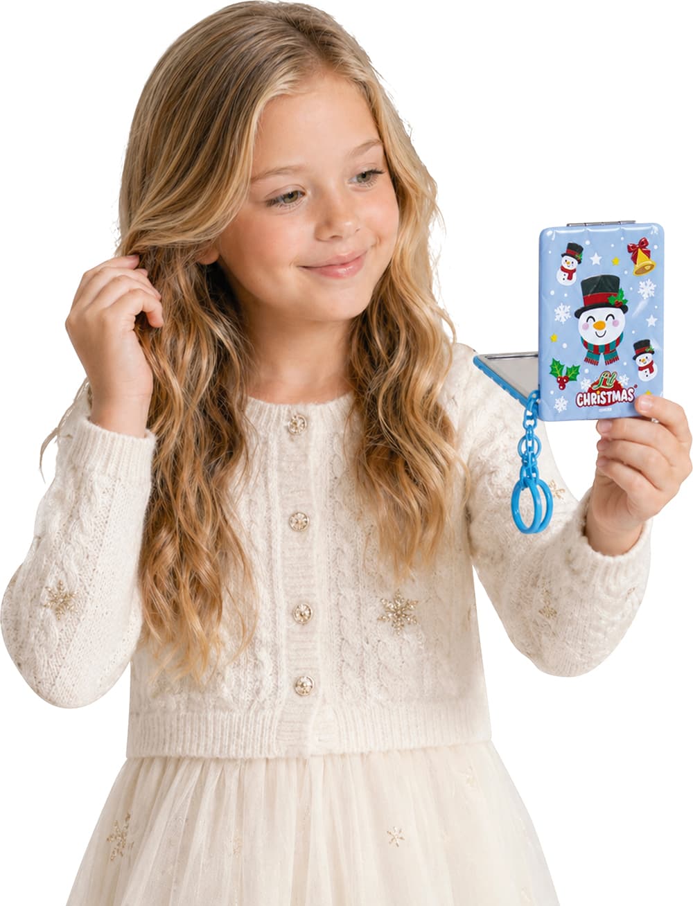 Lil Xmas nøglering med spejl, assorterede motiver