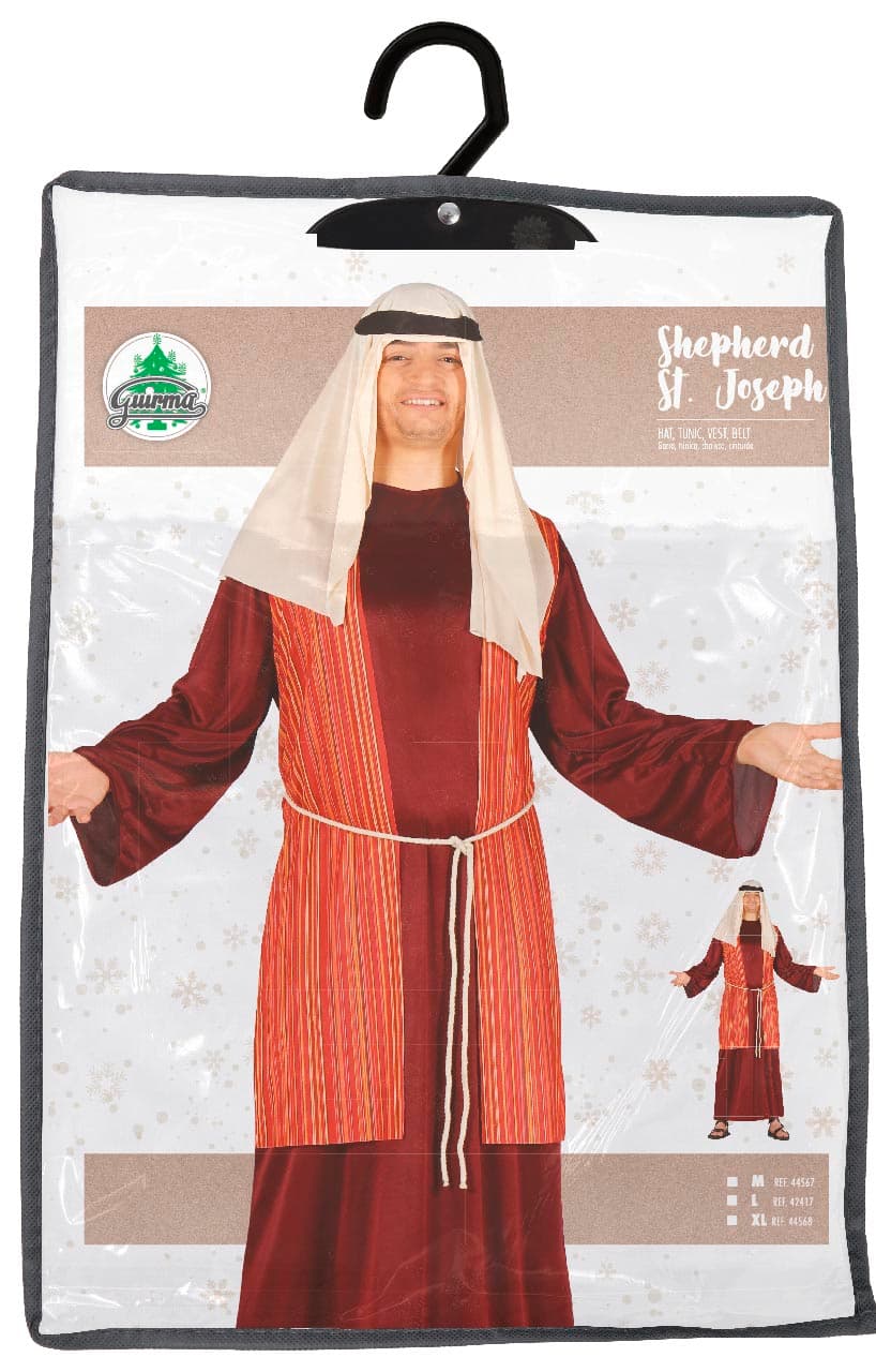 Sankt Josef/hyrde, brun – kostume til herrer