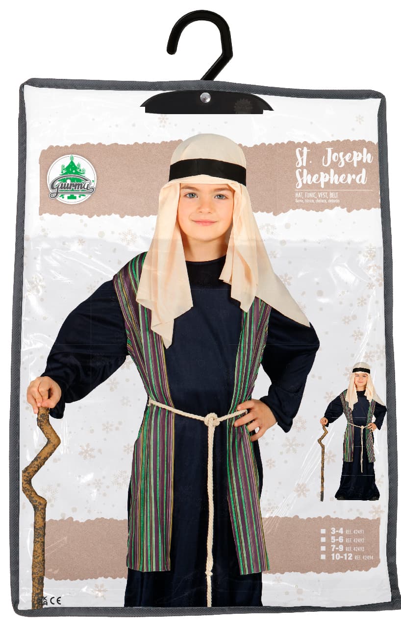 Sankt Josef/hyrde, blå – kostume til drenge