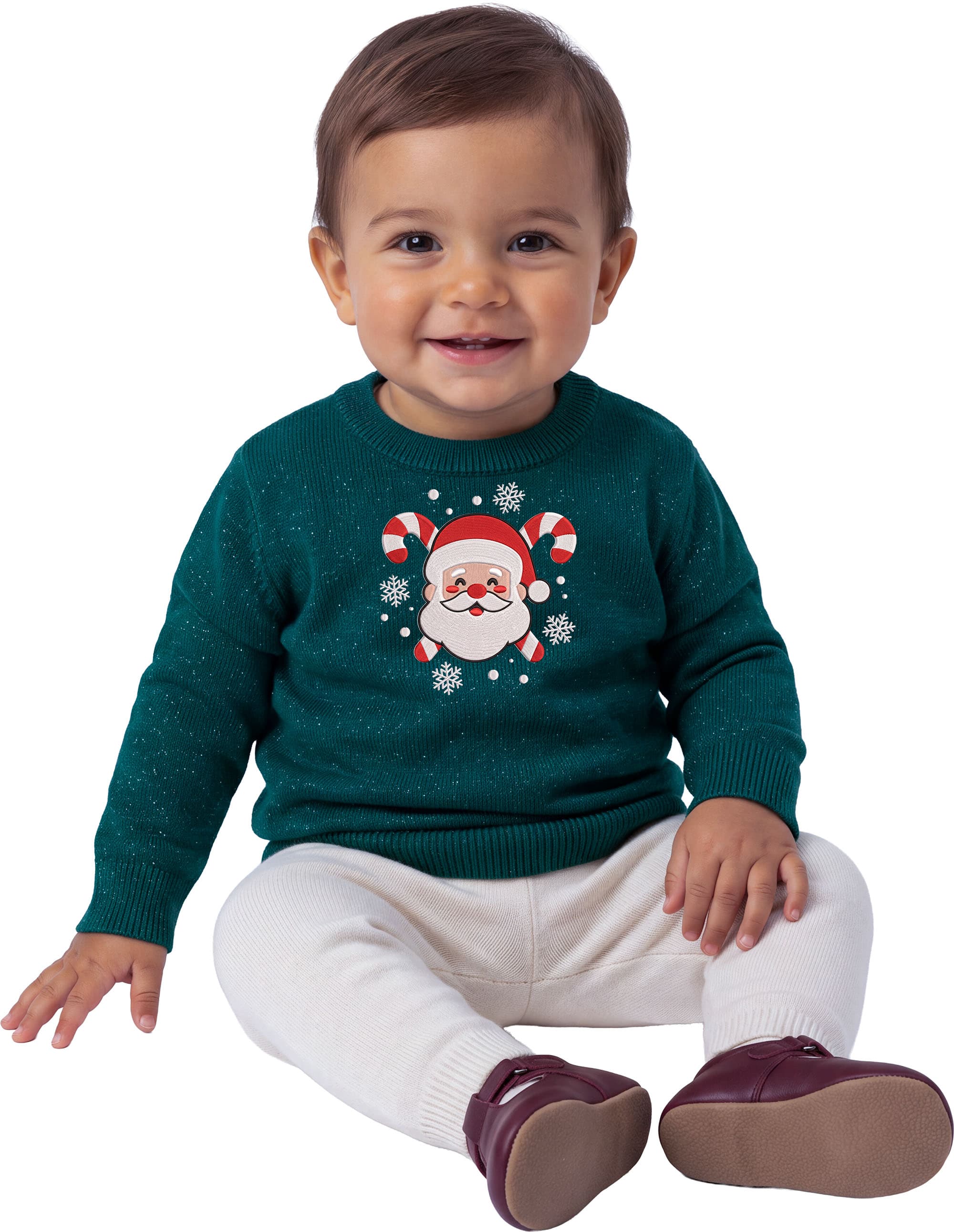 Julemandssweater med glitter til baby