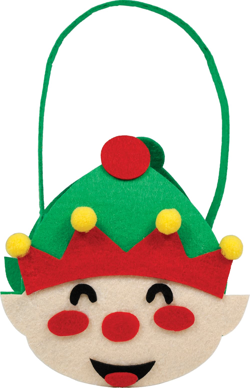 Kurv med nisse 15,5 × 15 cm, filt