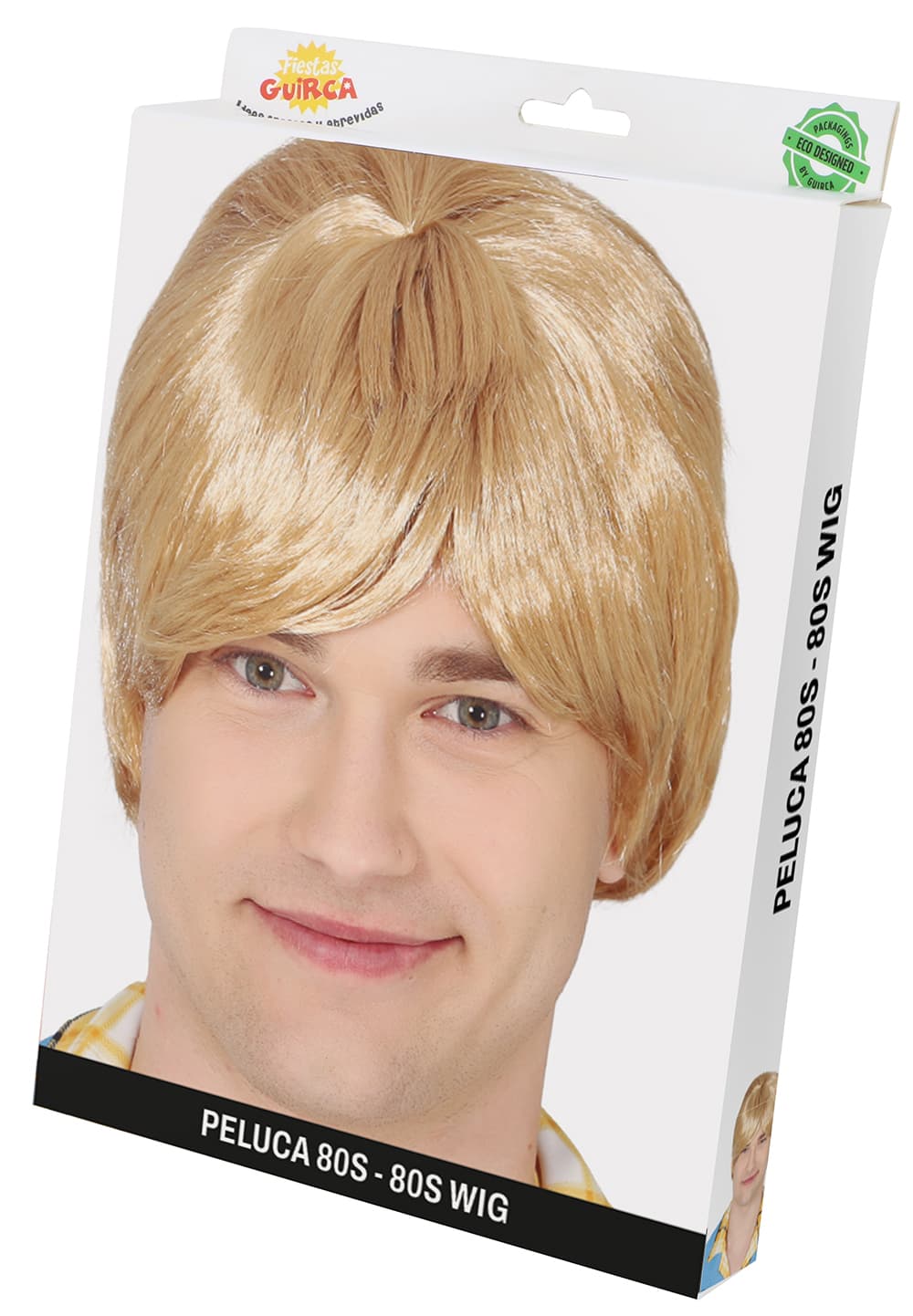 Blond paryk til herrer (i æske), model 4352