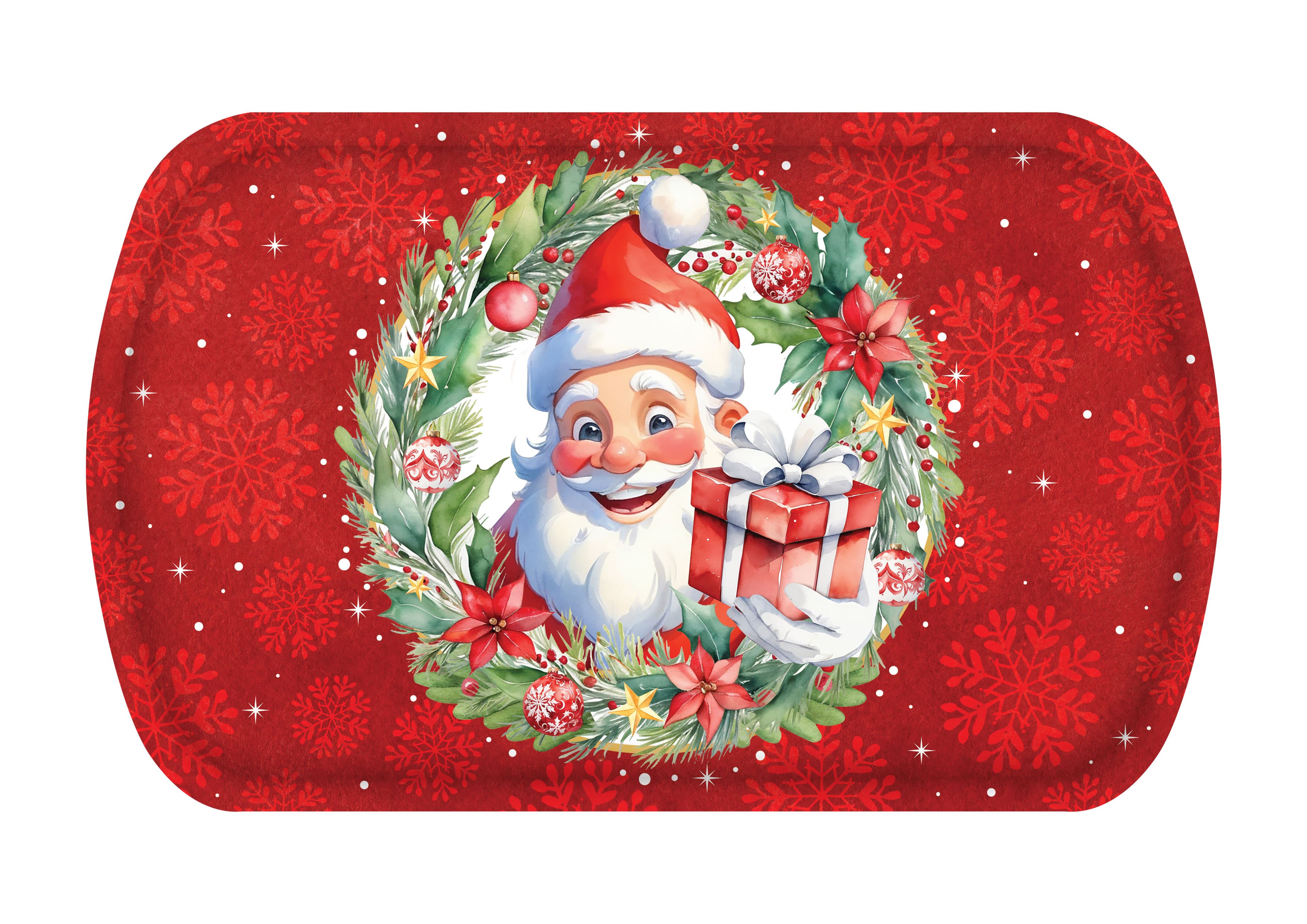 Serveringsbakke med julemand 39 × 24 cm