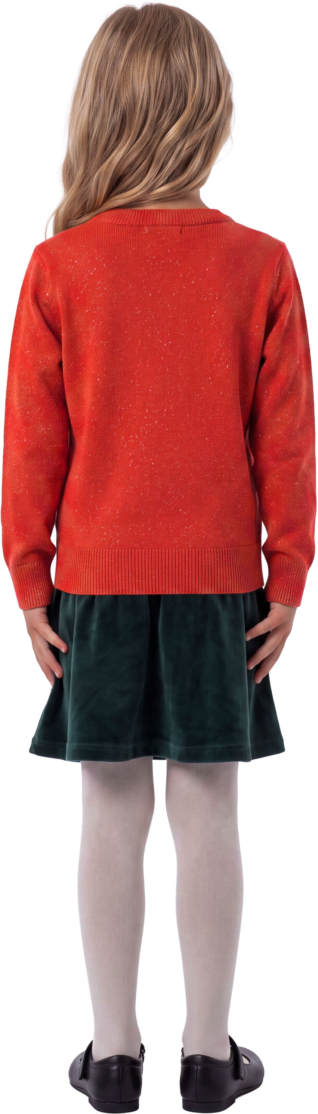 Sweater med nisse i glitter til børn