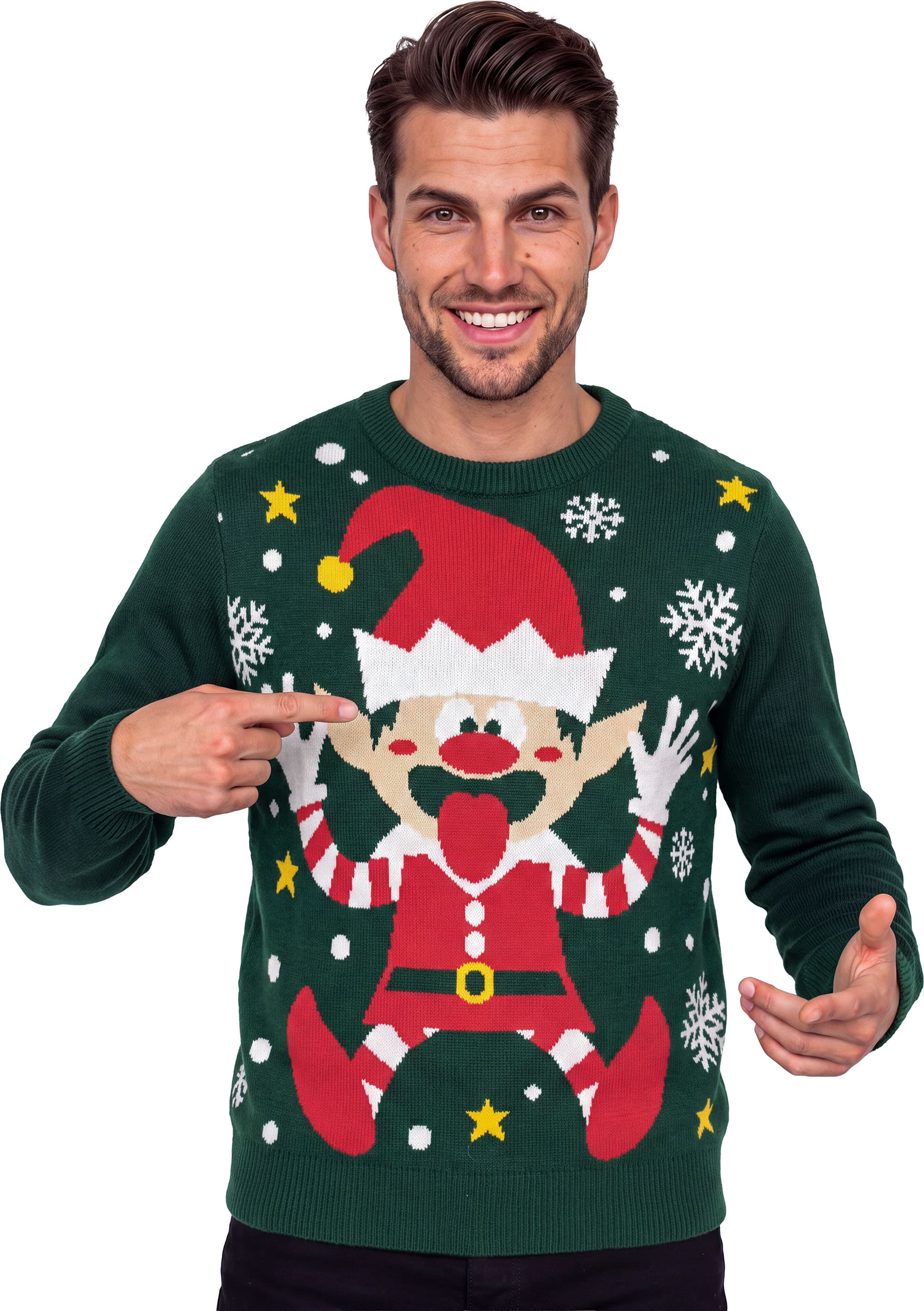 Julesweater med nisse til herrer, model 47105