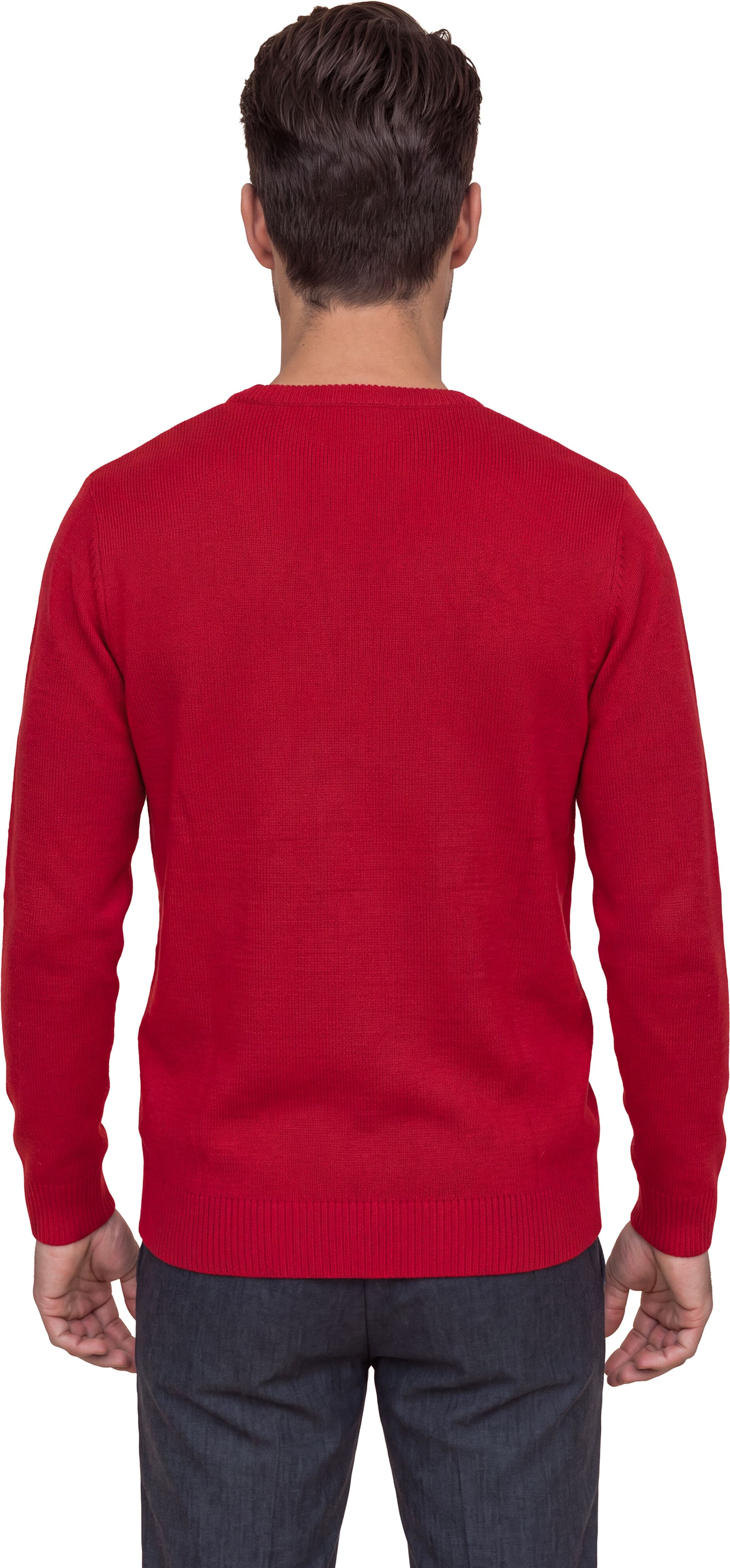 Sweater med sejt rensdyr og 12 LED-lys til herrer