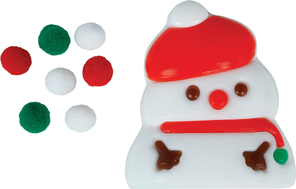 Assorteret julefigur i gummi, 9 × 8 cm