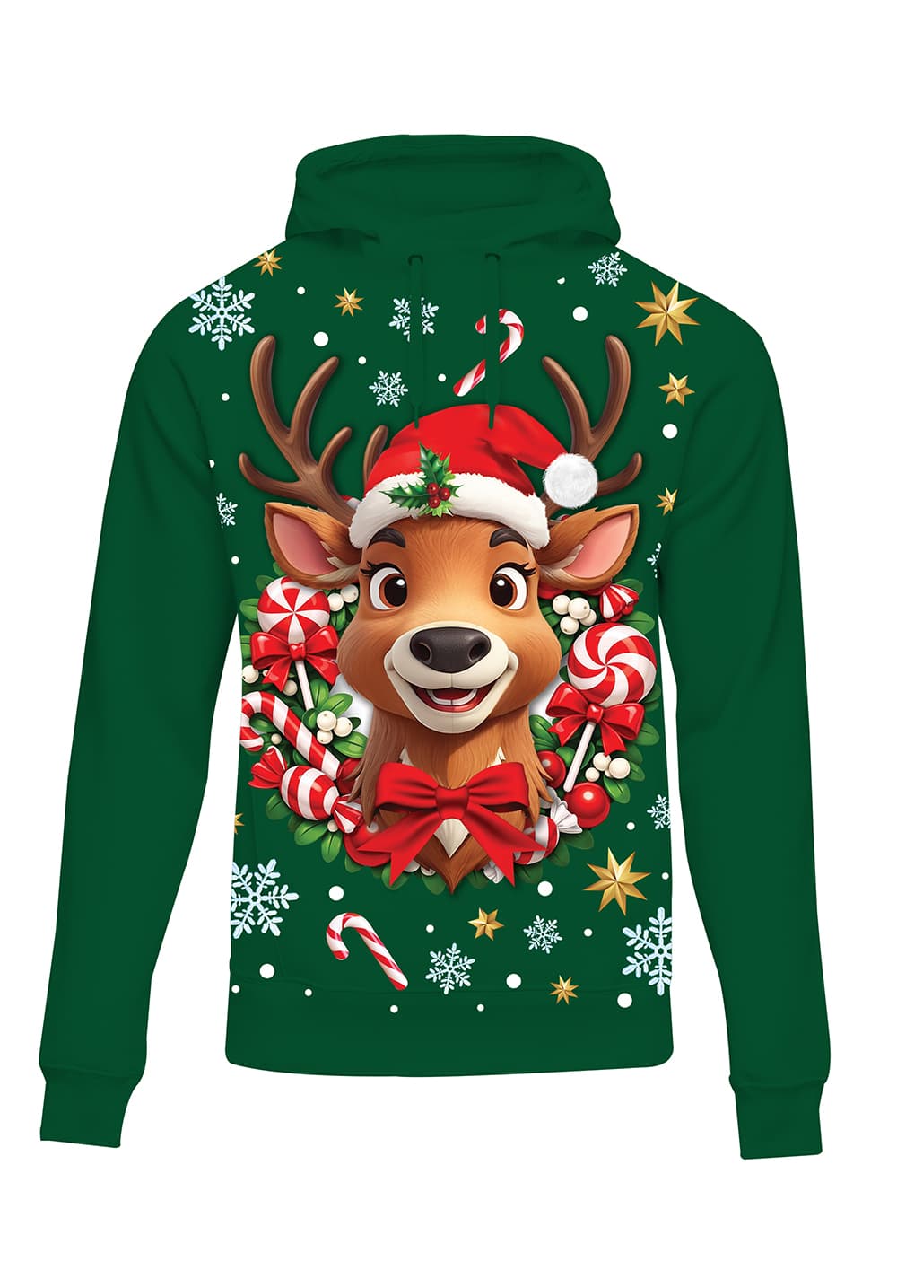 Rensdyrsweatshirt til damer