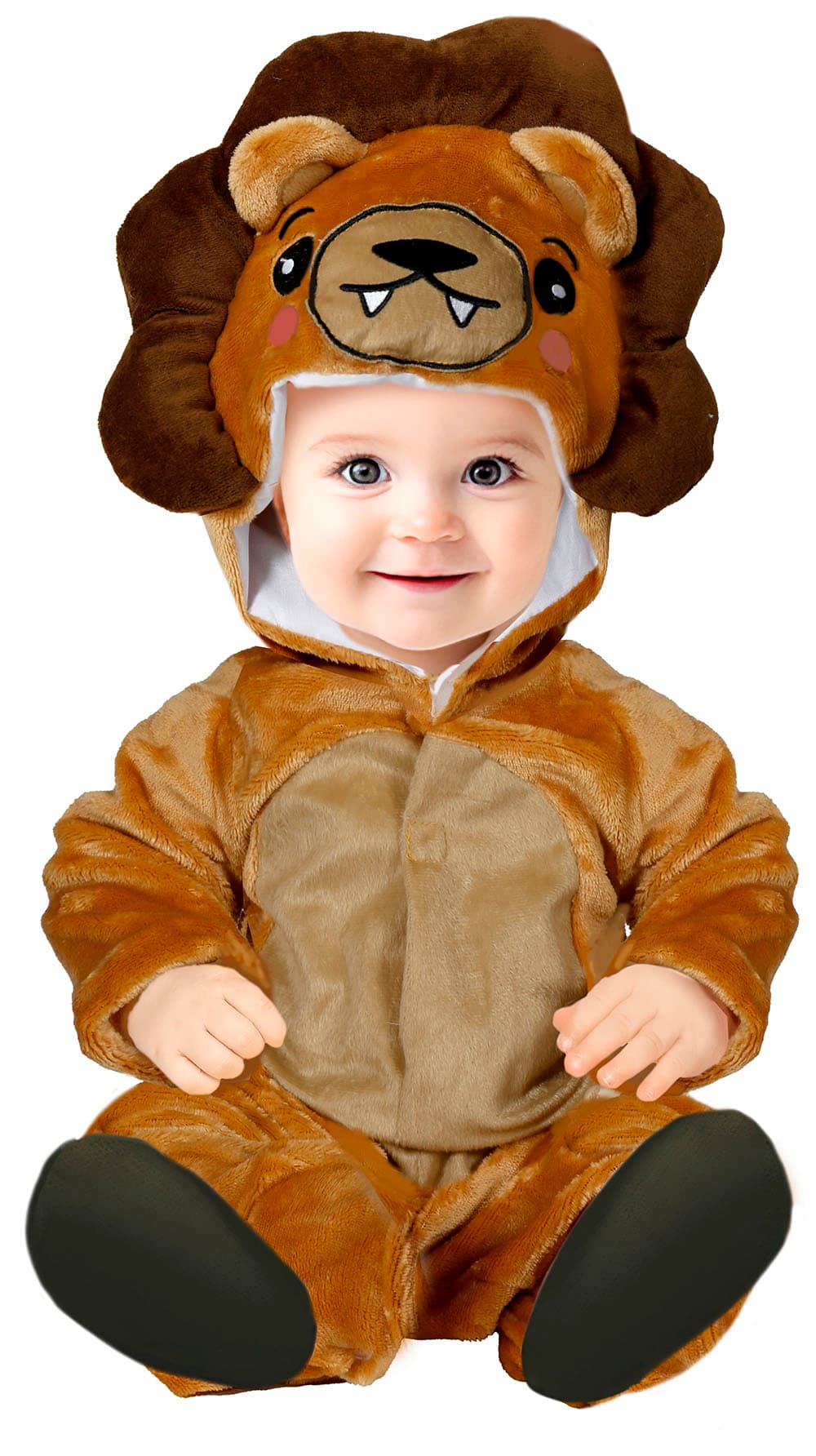 Løve – kostume til baby, orange og brun