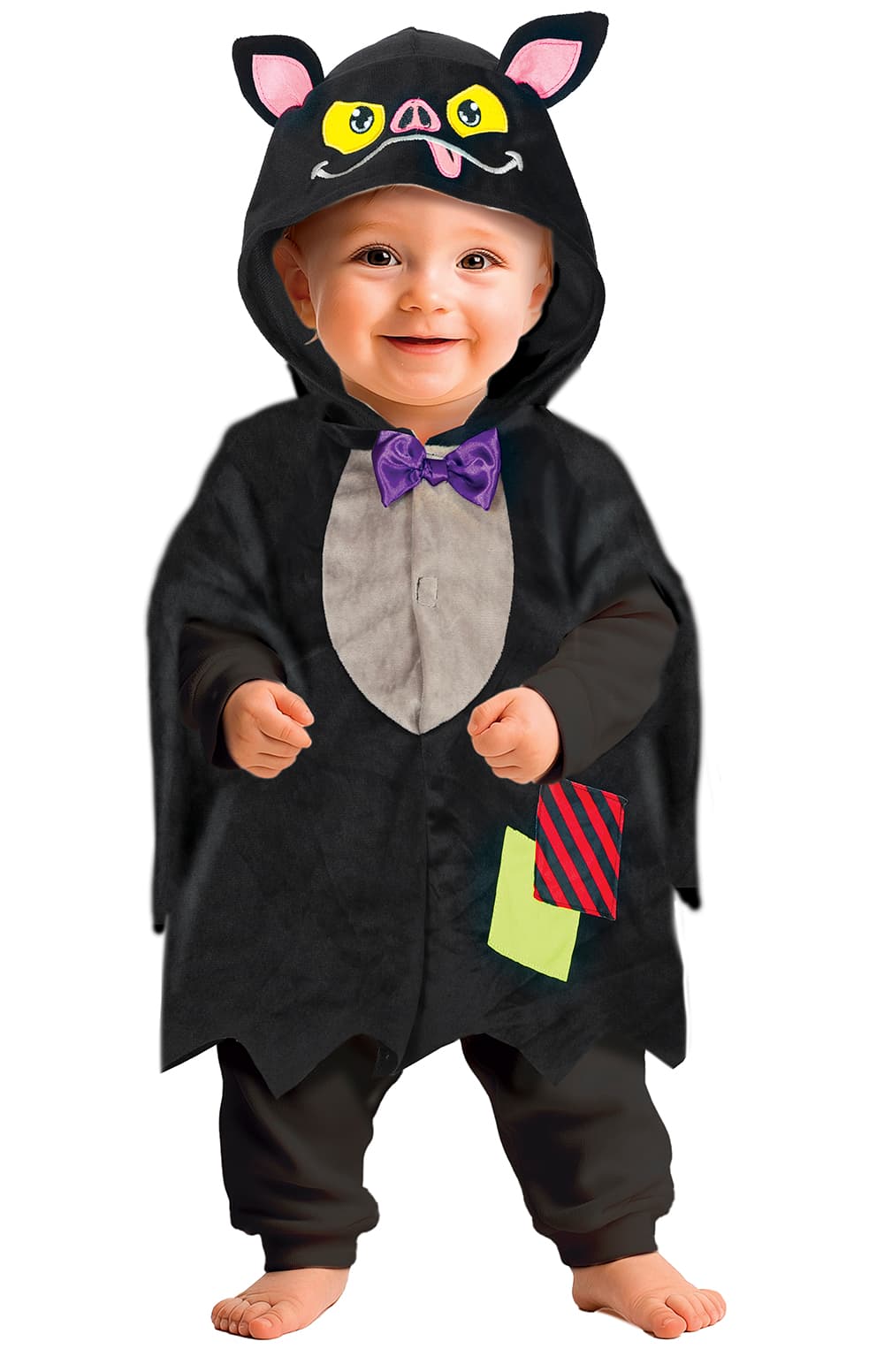 Flagermusponcho – kostume til baby, sort