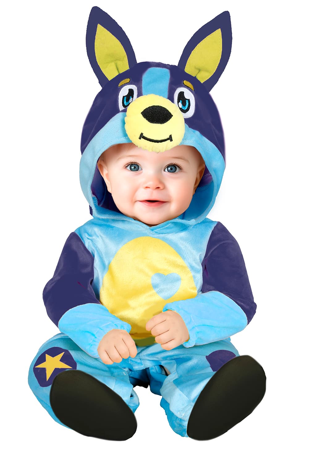 Farverig hund – kostume til baby