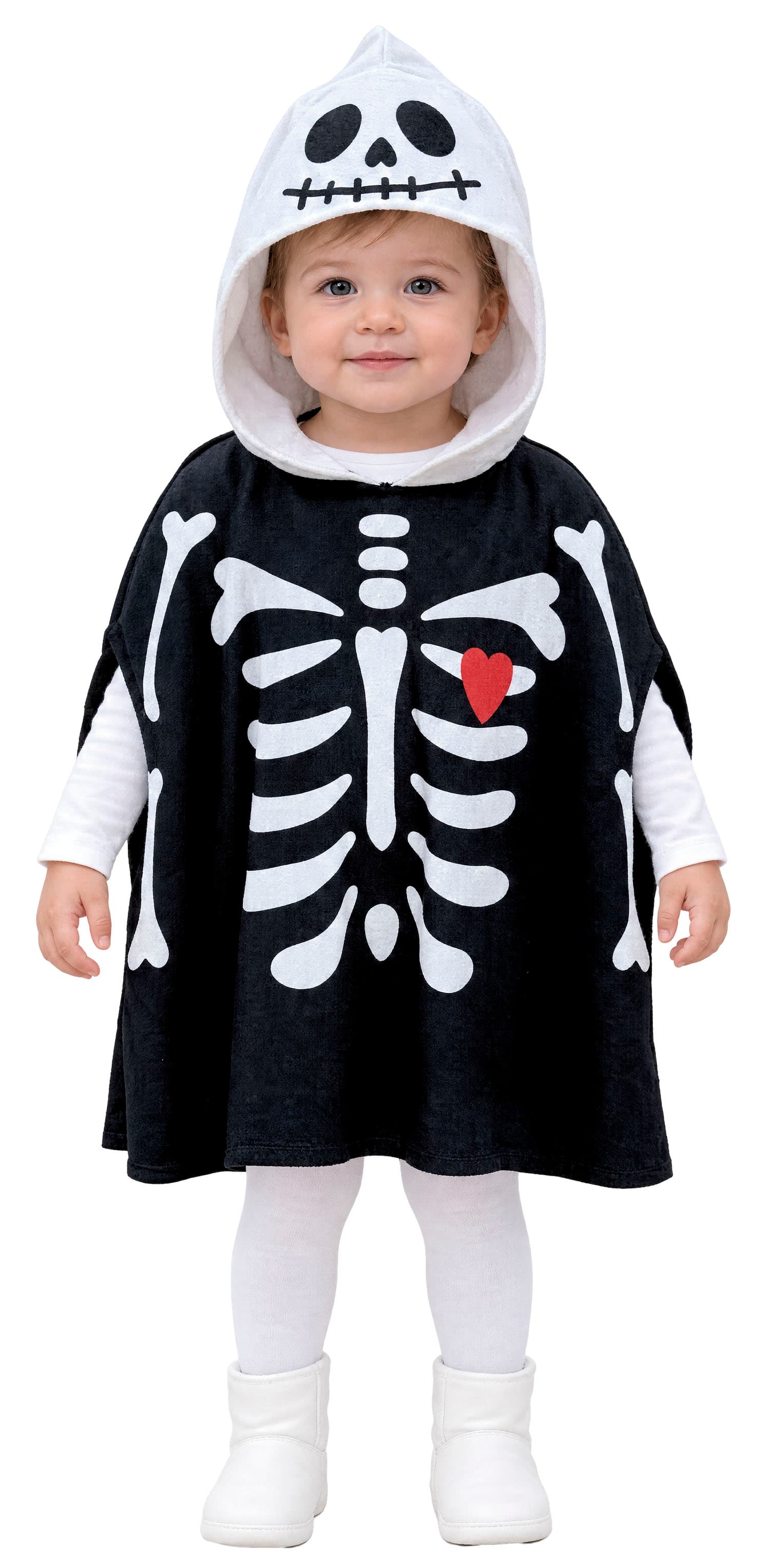 Skeletponcho – kostume til baby