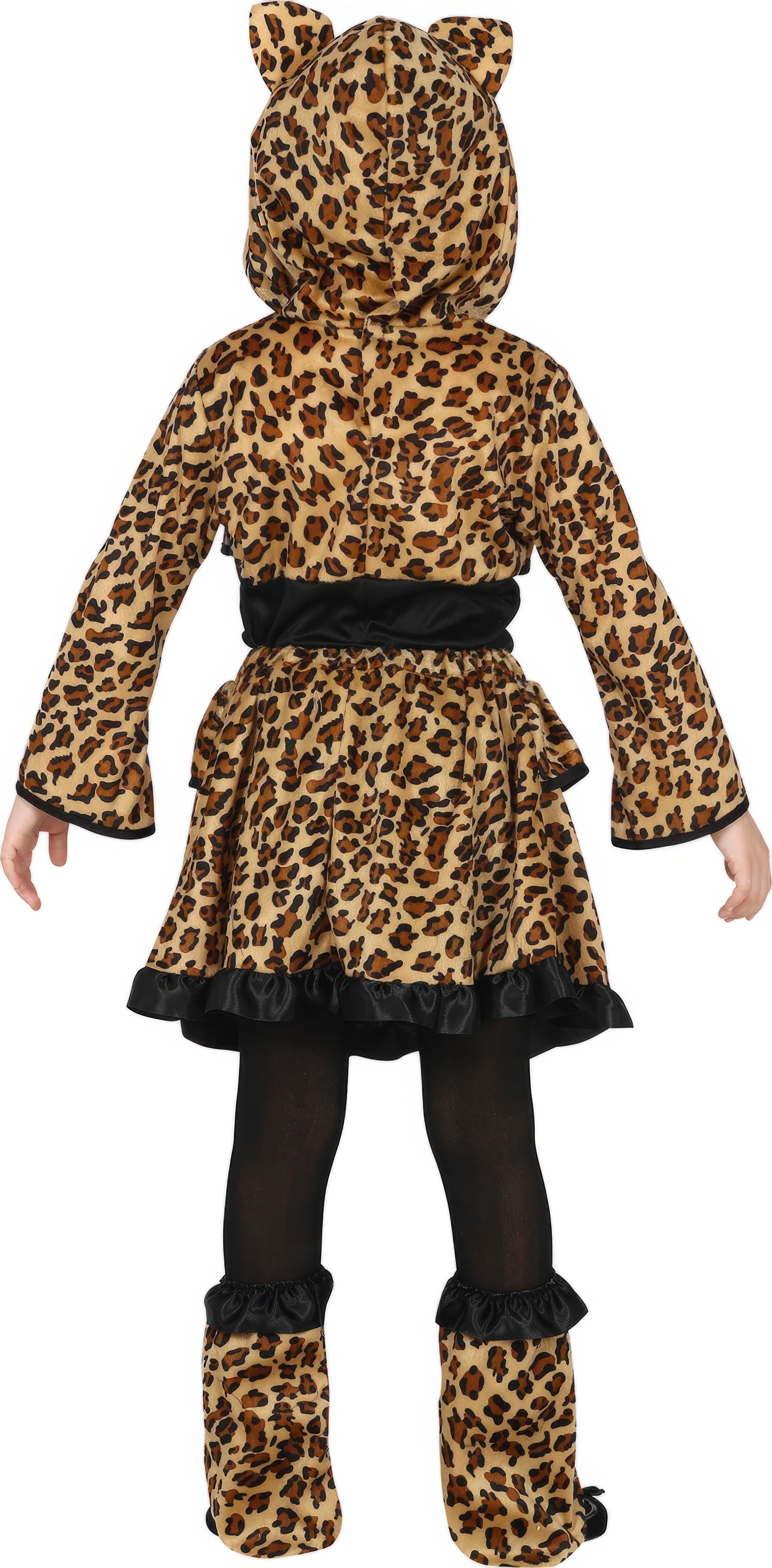 Leopard – kostume til piger, brun og sort