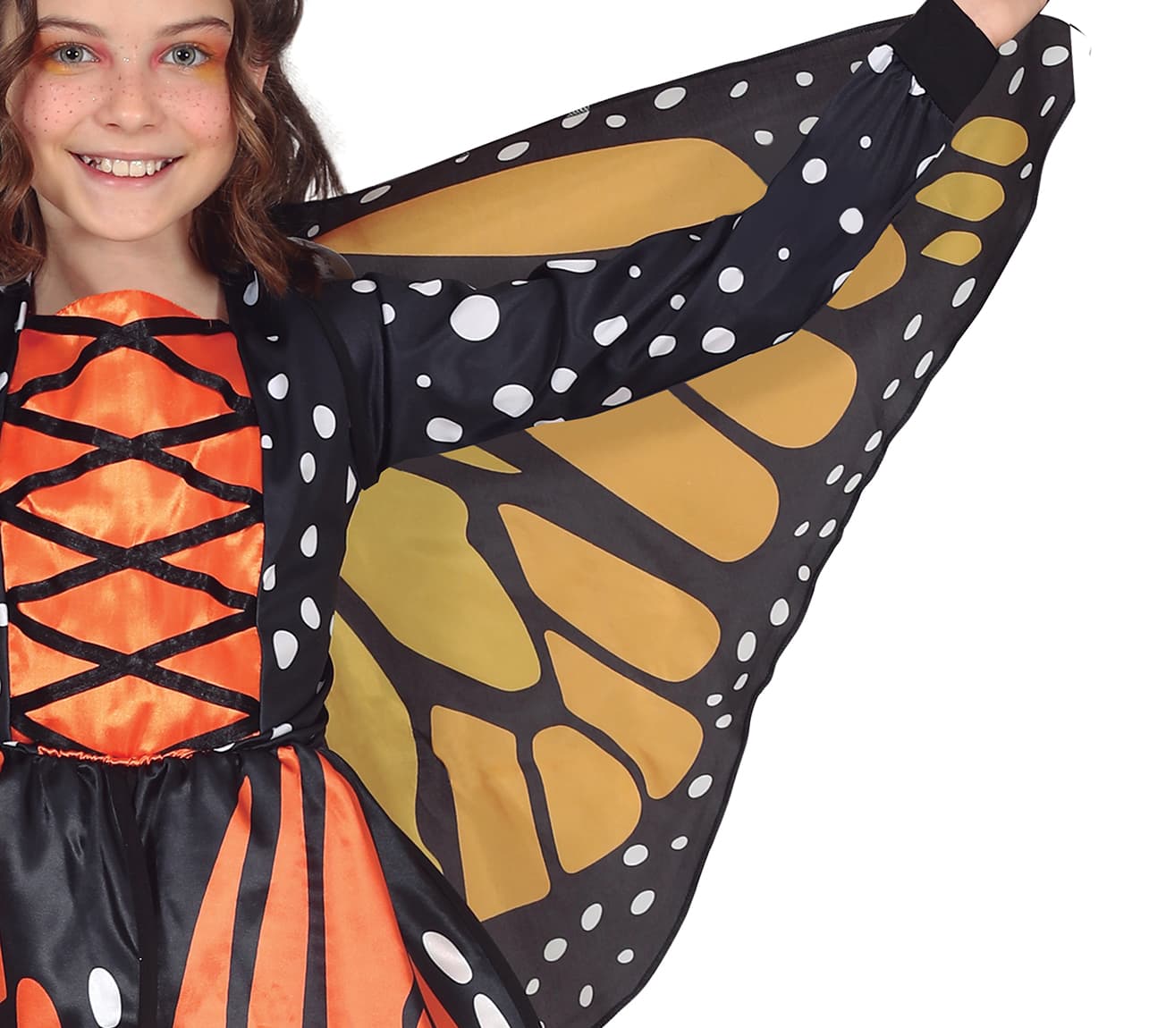 Sommerfugl – kostume til piger, sort og orange