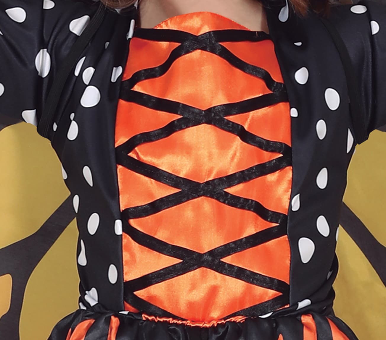 Sommerfugl – kostume til piger, sort og orange