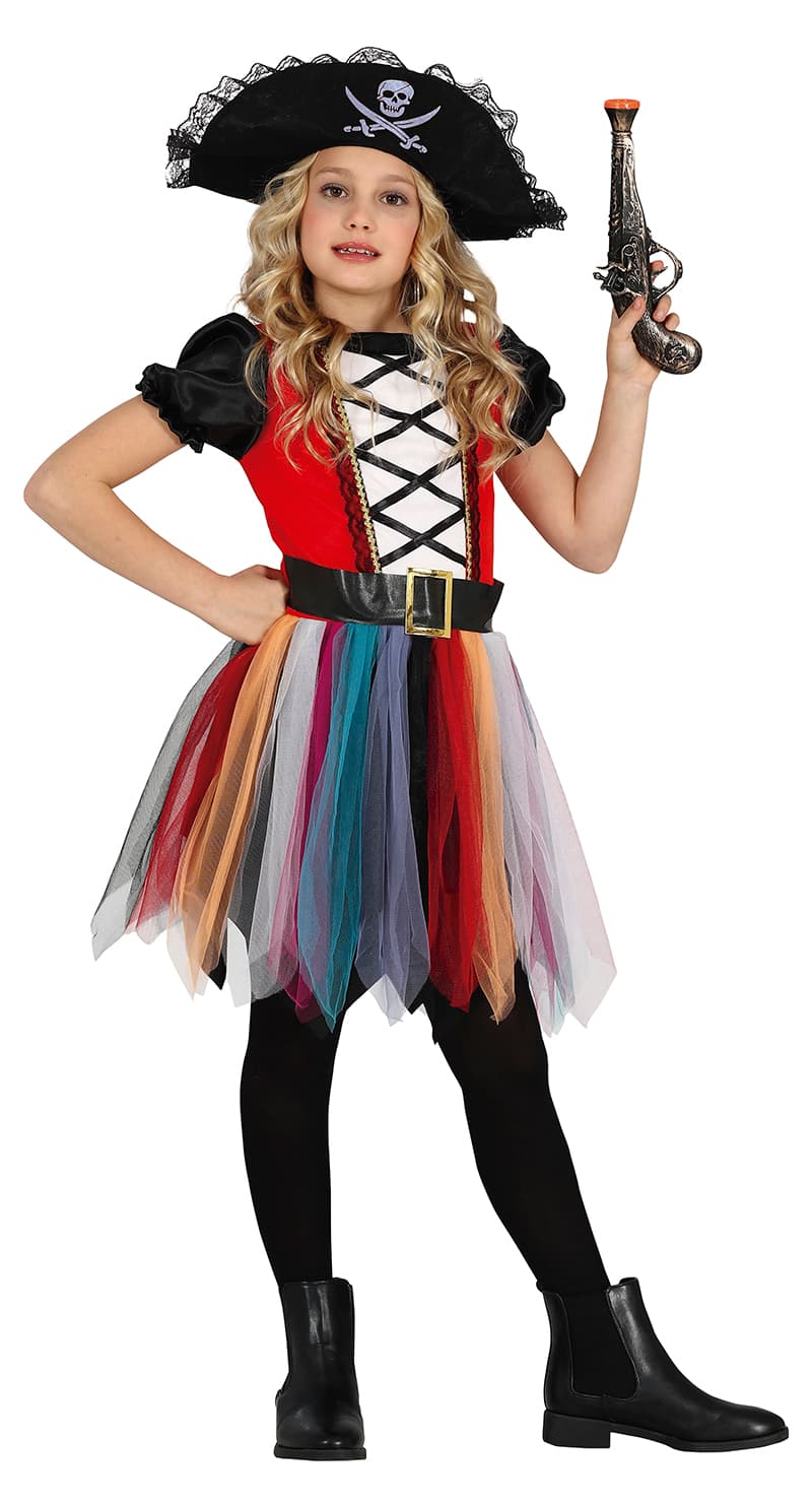 Pirat – kostume til piger, flerfarvet, model 77775