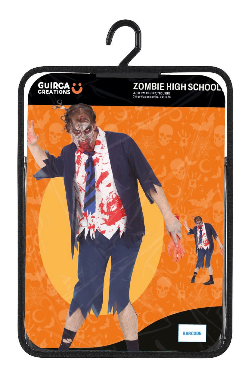 Zombie-gymnasieelev – kostume til børn og voksne
