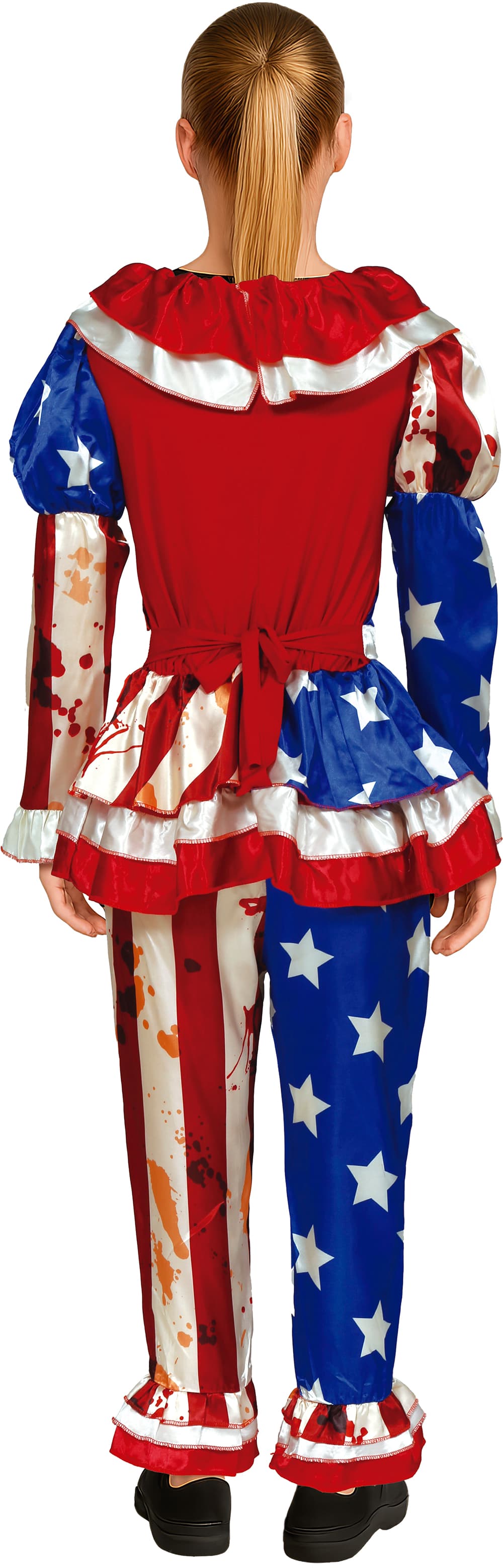 Patriotisk klovn – kostume til børn og voksne, model 77916