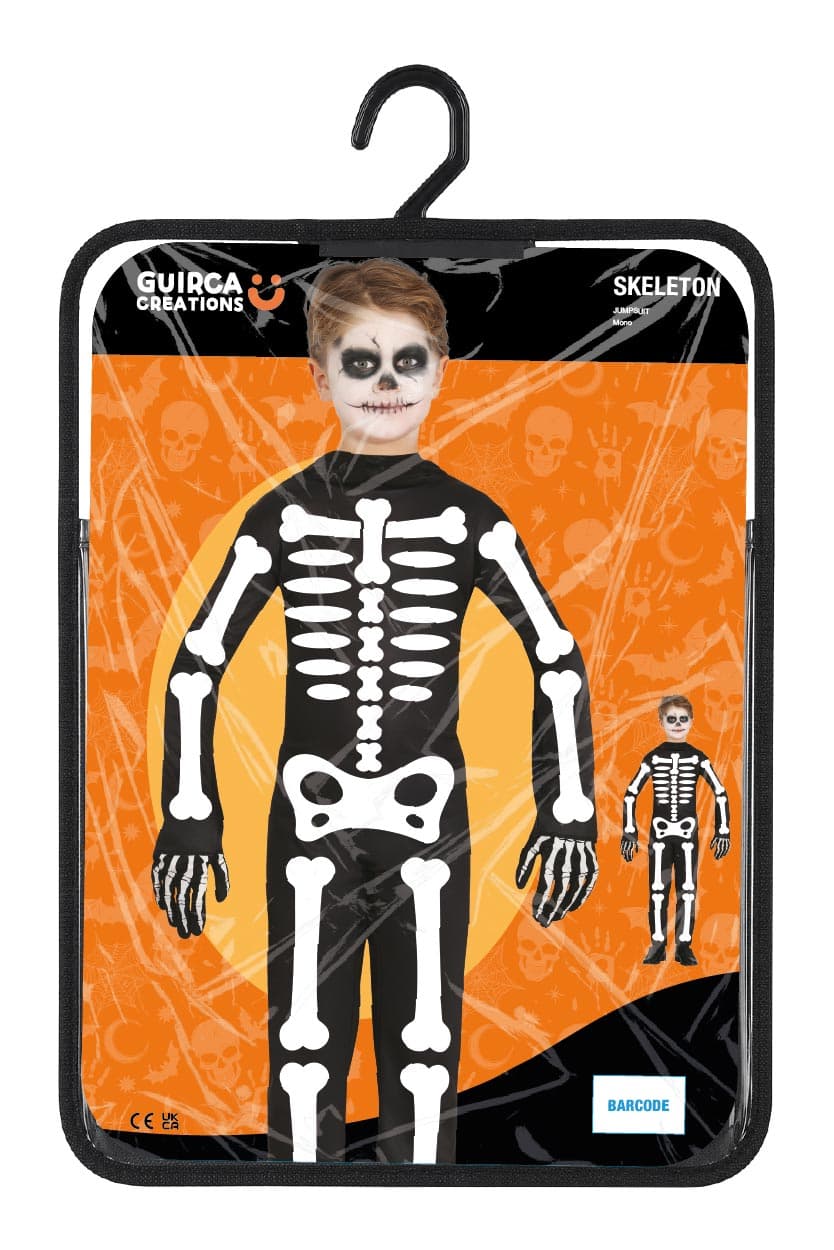 Skelet – kostume til drenge, model 78192