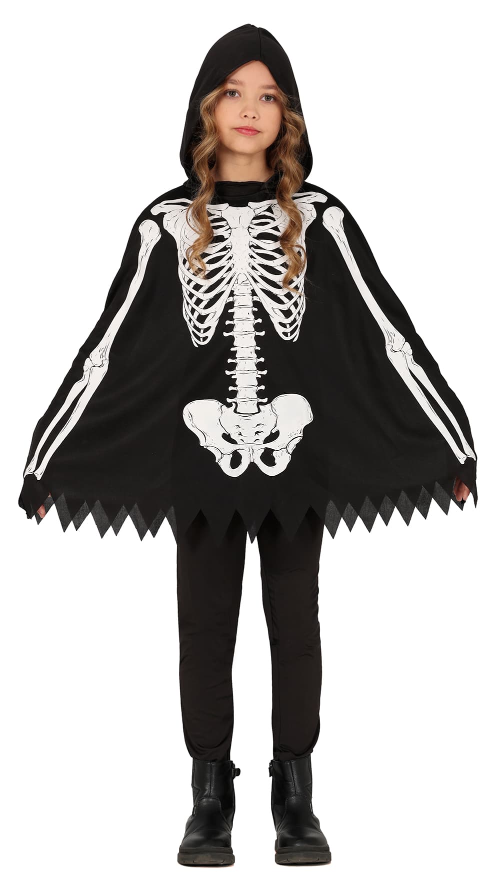 Skeletponcho – kostume til børn
