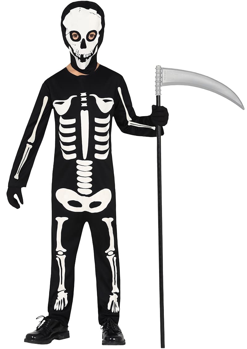 Skelet – kostume til drenge, model 78386