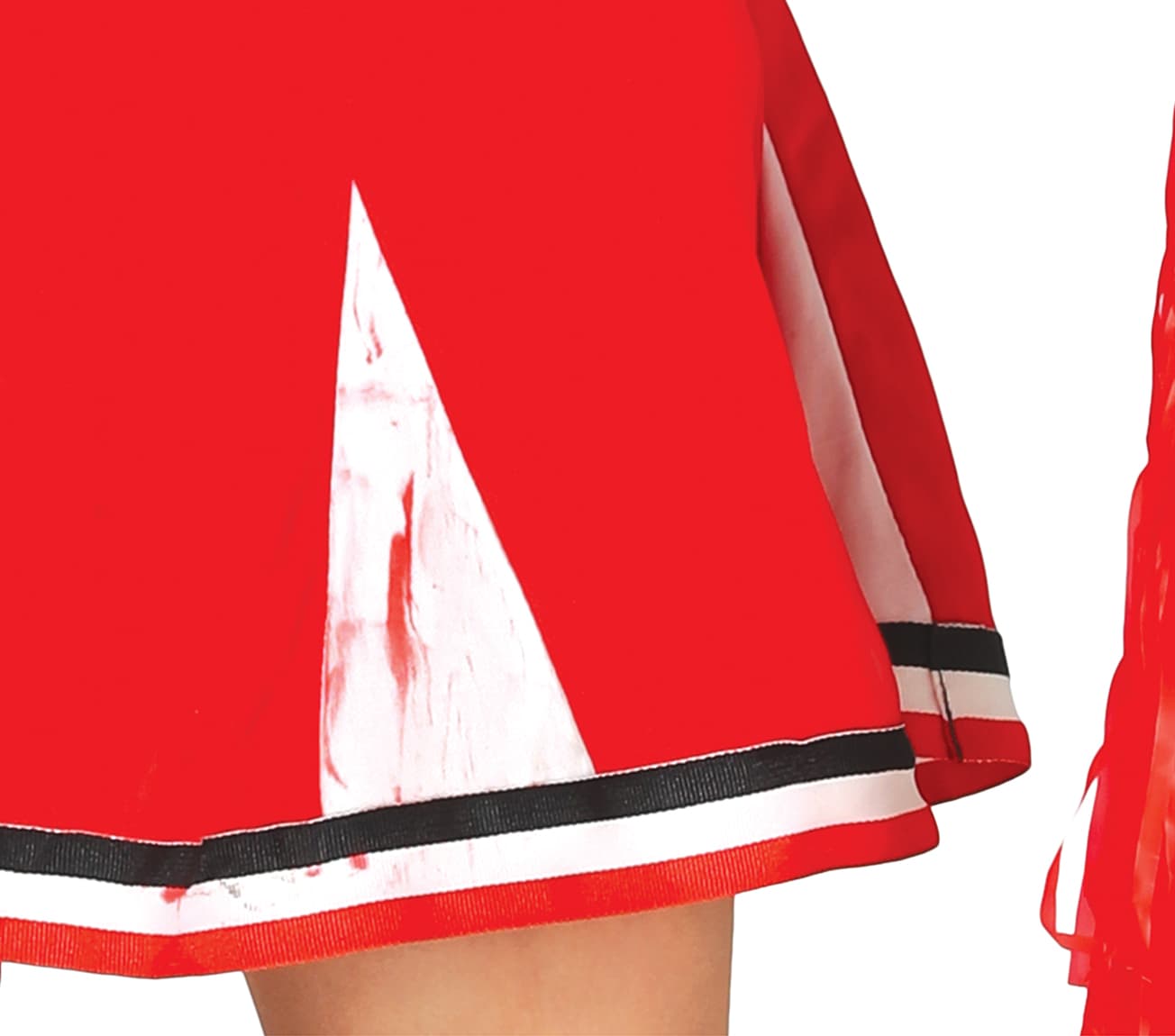 Zombie-cheerleader – kostume til piger, rød og hvid