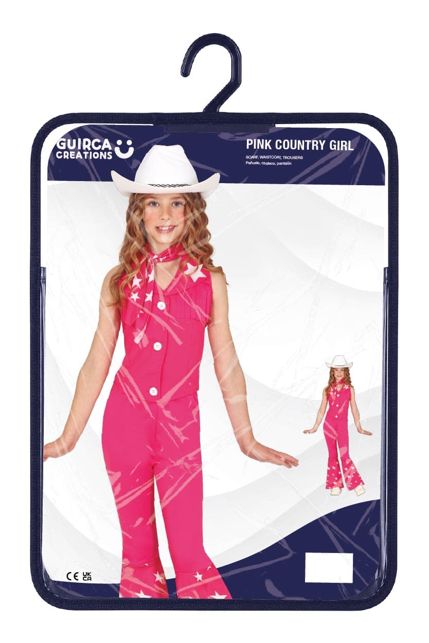 Lyserød cowgirl – kostume til piger