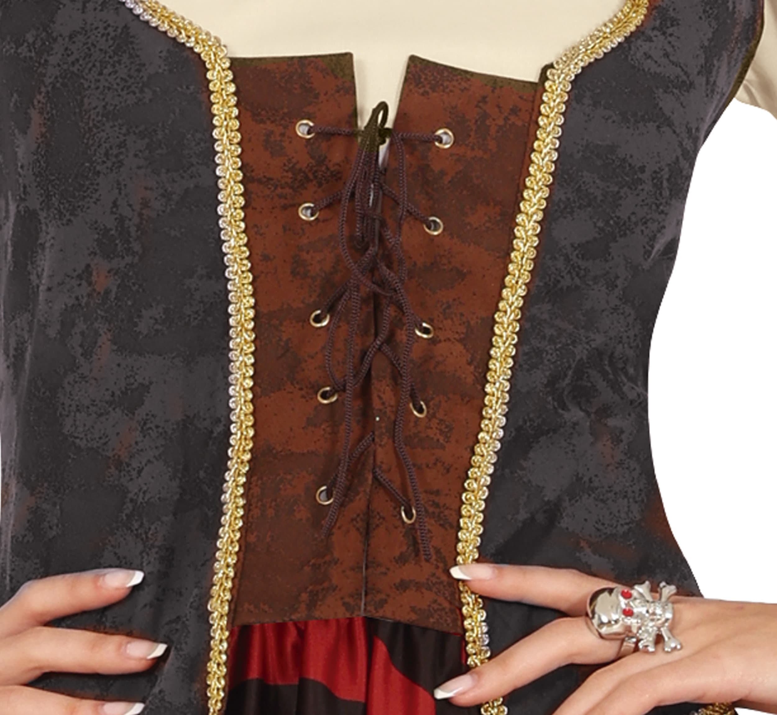 Pirat – kostume til damer, flerfarvet, model 78607