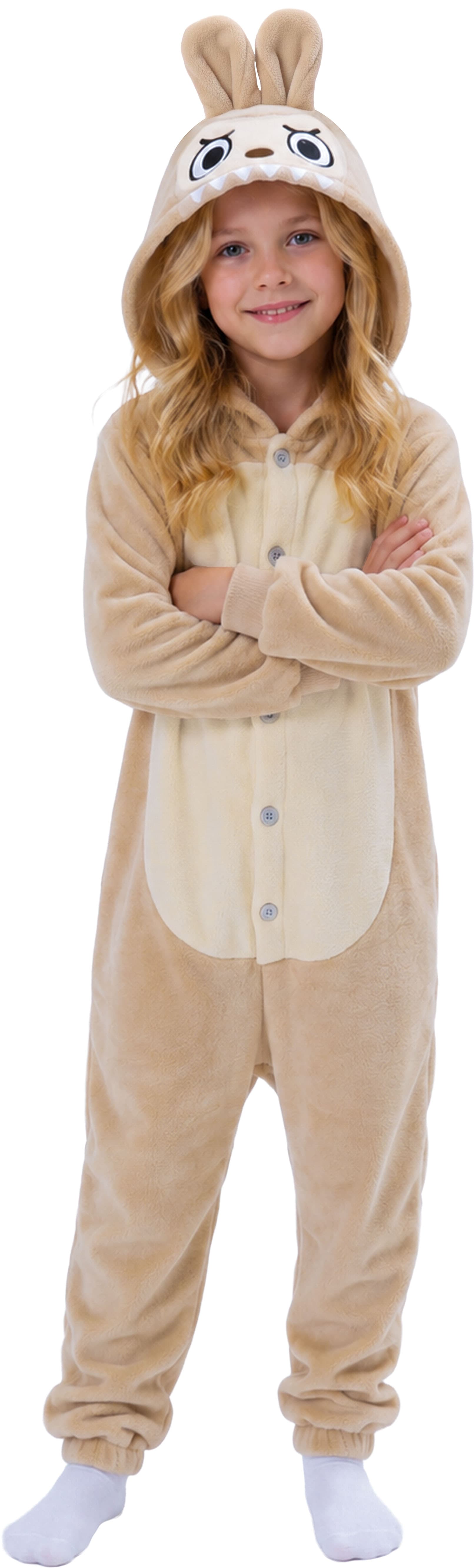 Beige Lulu-monsterpyjamas – kostume til børn