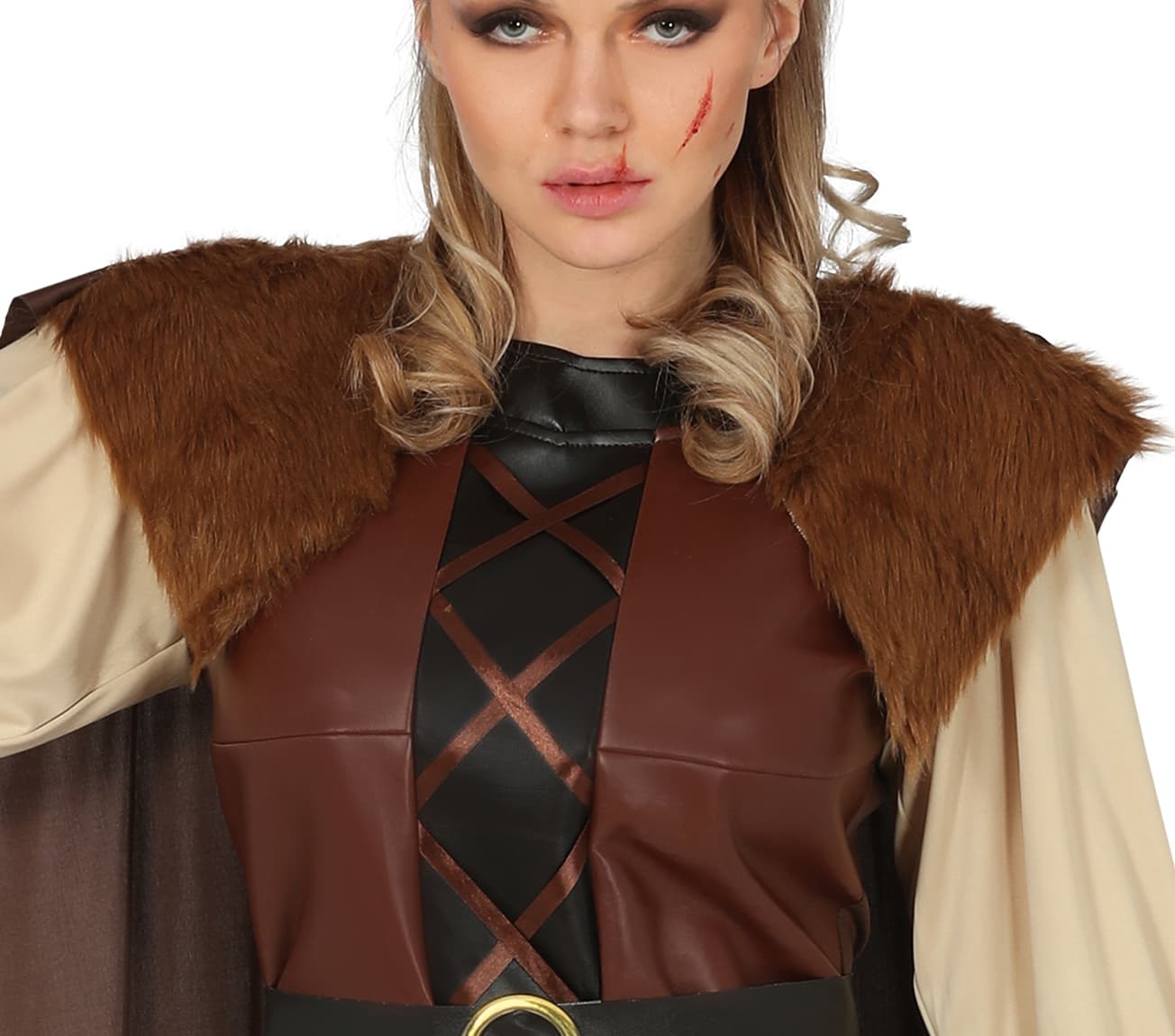 Viking – kostume til damer, brun og beige