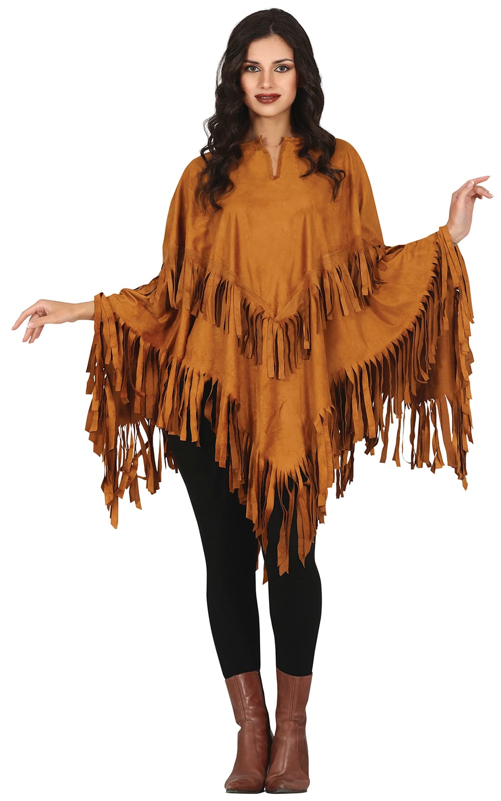 Indianerponcho – kostume til damer, model 79639