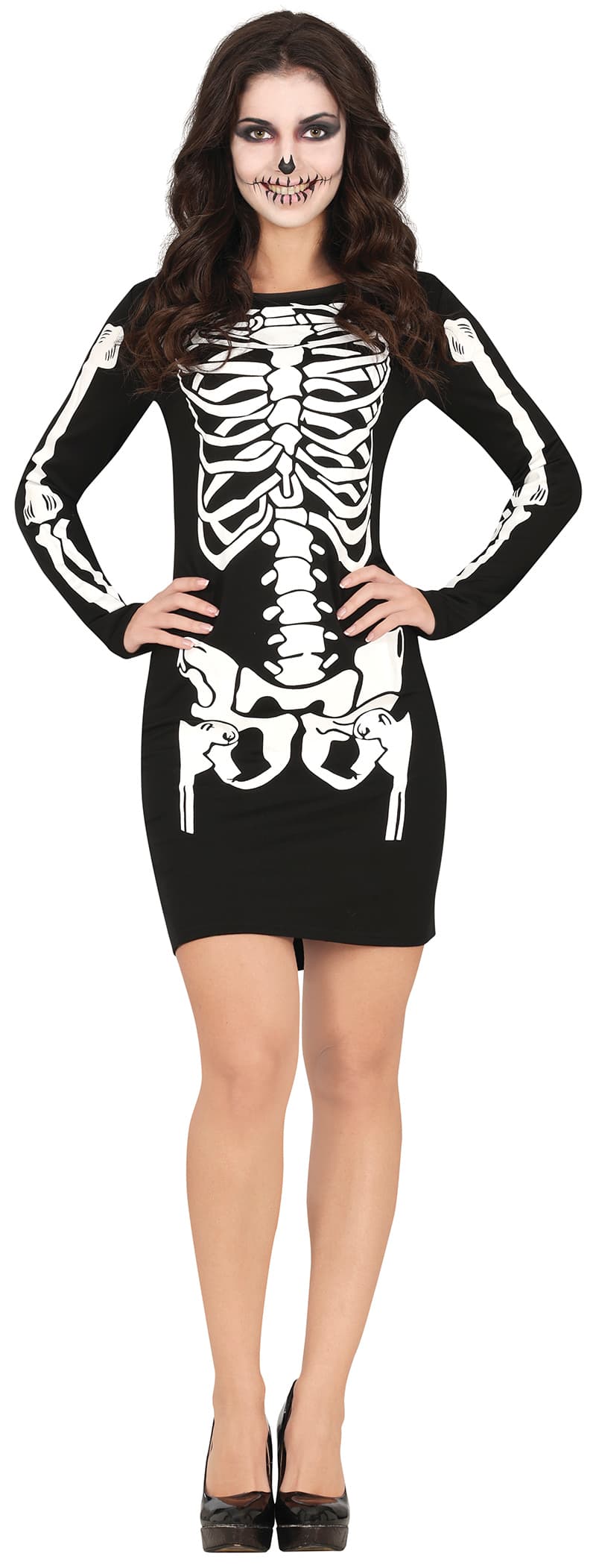 Skeletkjole – kostume til damer