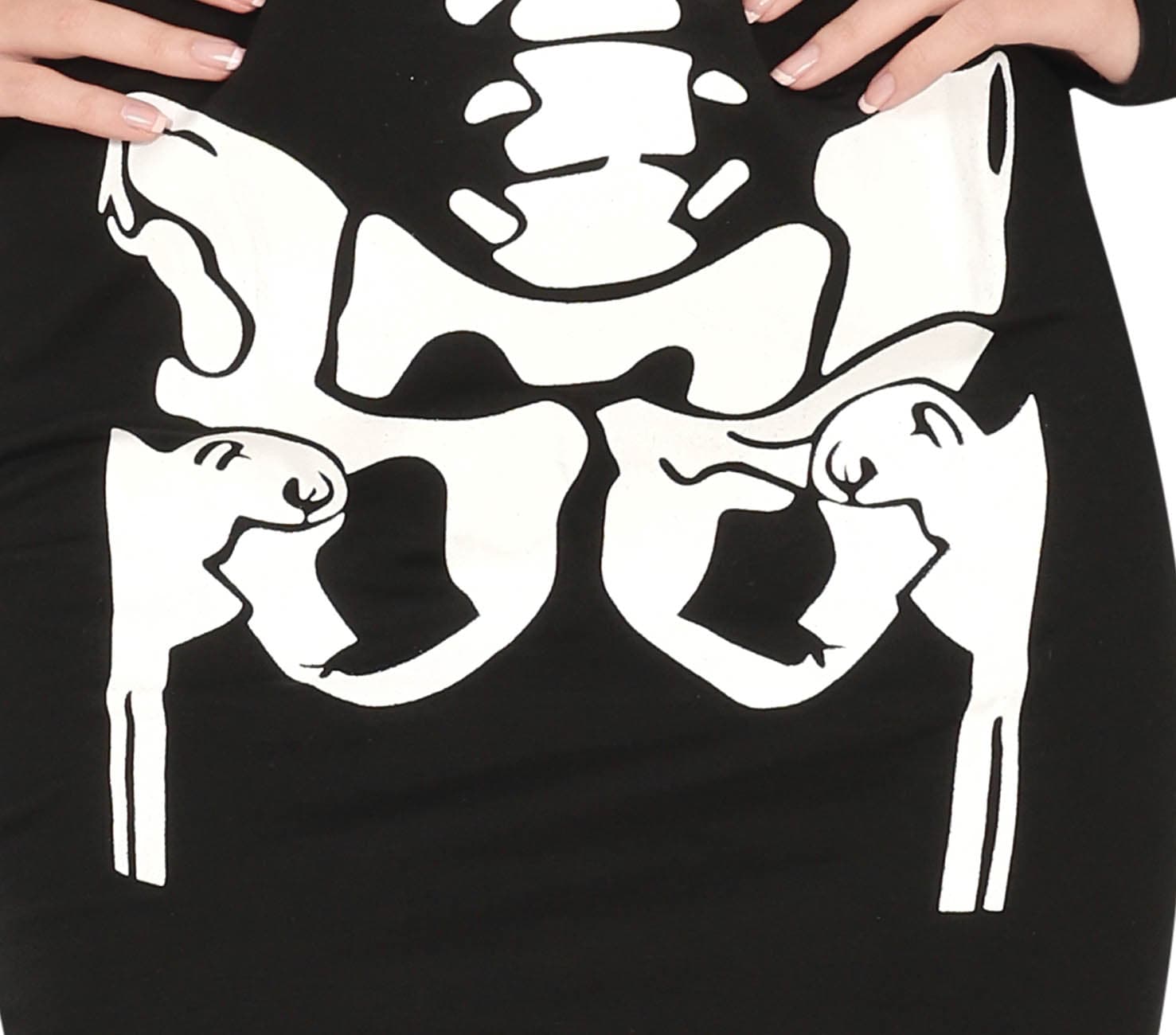 Skeletkjole – kostume til damer