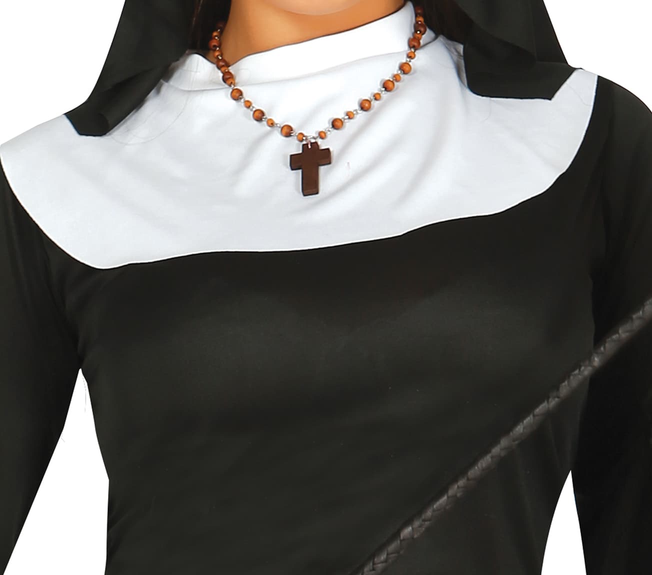 Nonne – kostume til damer, hvid og sort