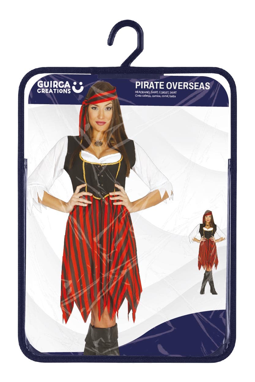 Oversøisk pirat – kostume til damer