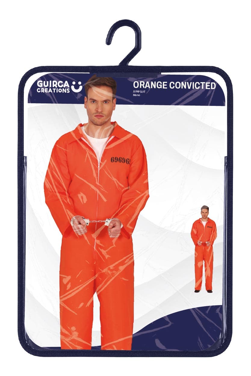 Fange – kostume til herrer, orange, model 77921
