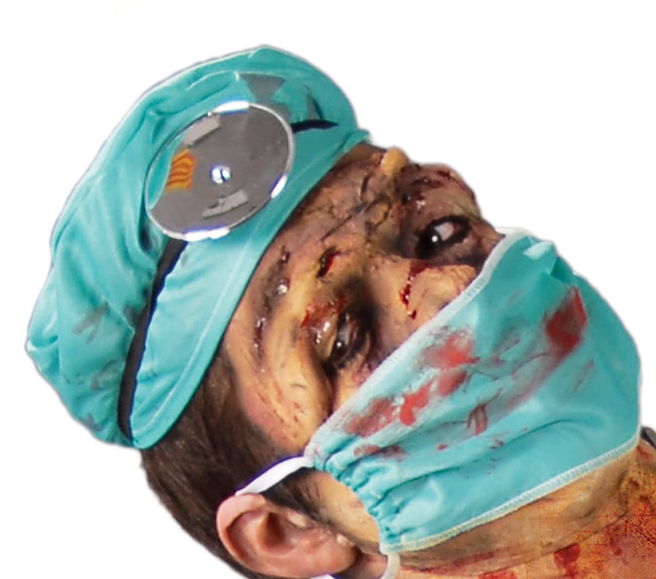 Zombiekirurg – kostume til herrer, blå