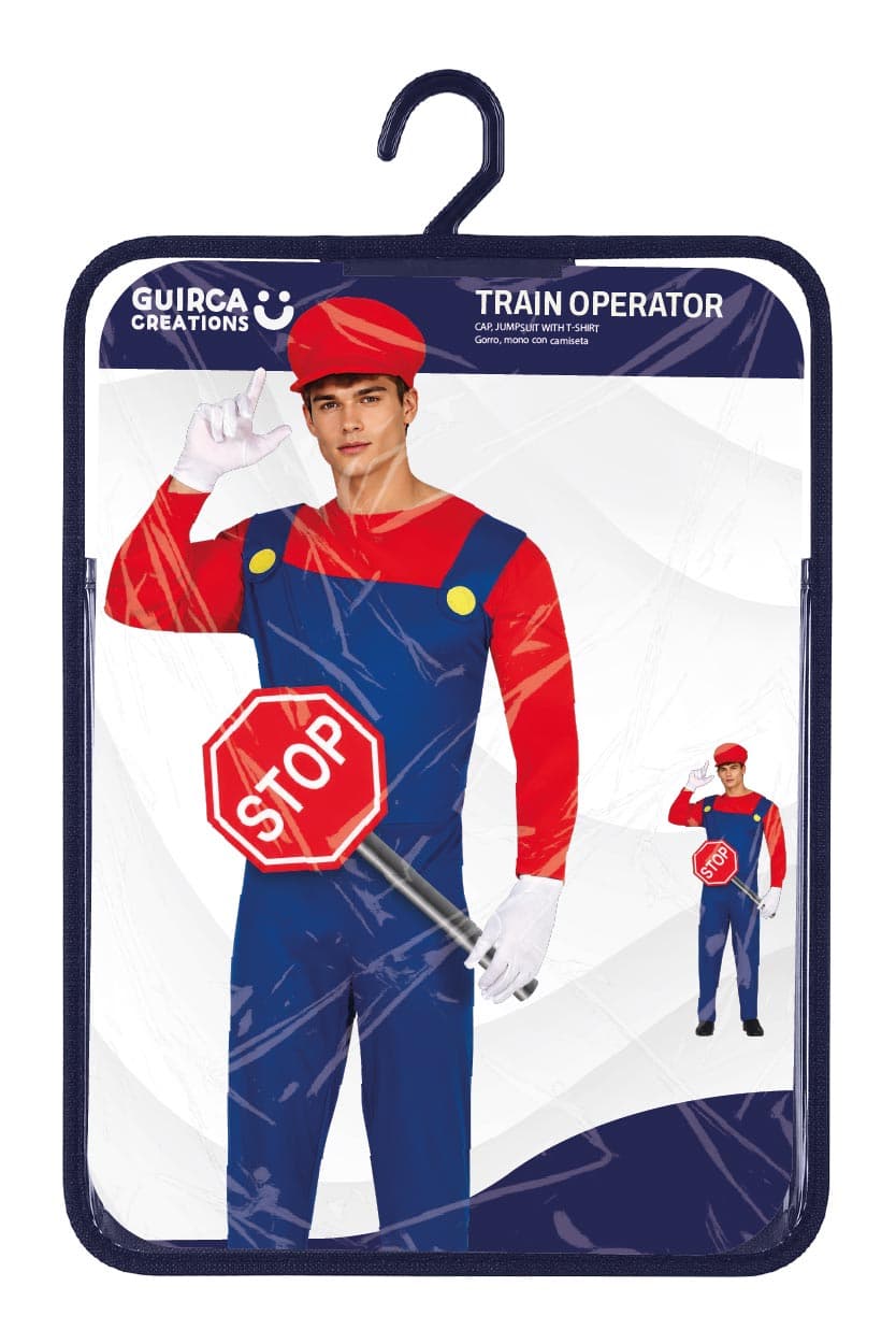 Lokomotivfører/landmand – kostume til herrer