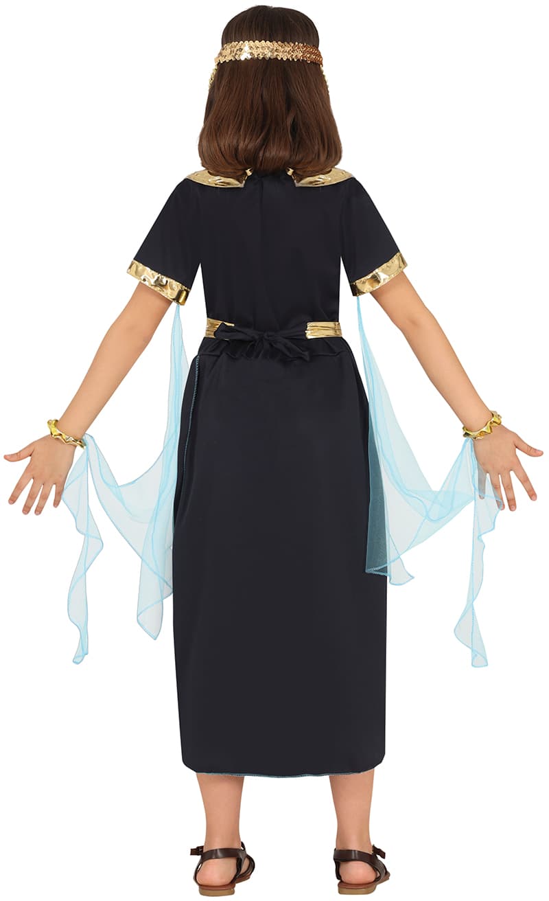 Egyptisk – kostume til piger, sort og guld, model 81020