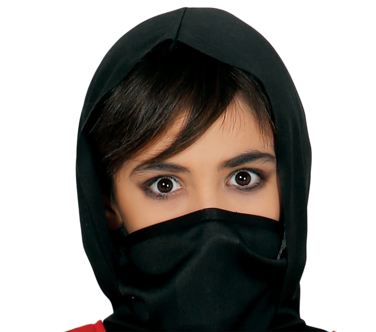 Rød ninja – kostume til drenge, rød og sort