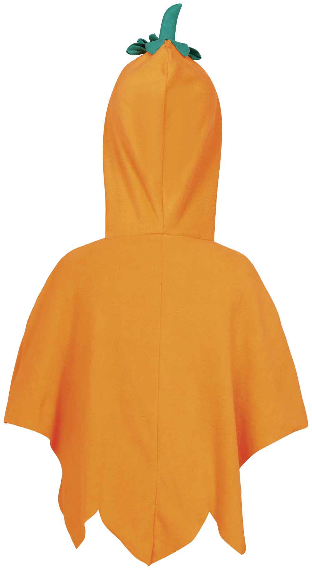 Græskarponcho – kostume til børn, orange og sort