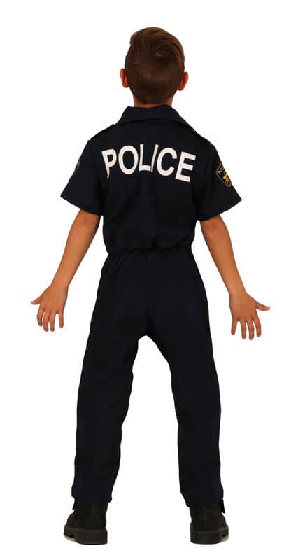 Politi – kostume til drenge, blå, model 83742
