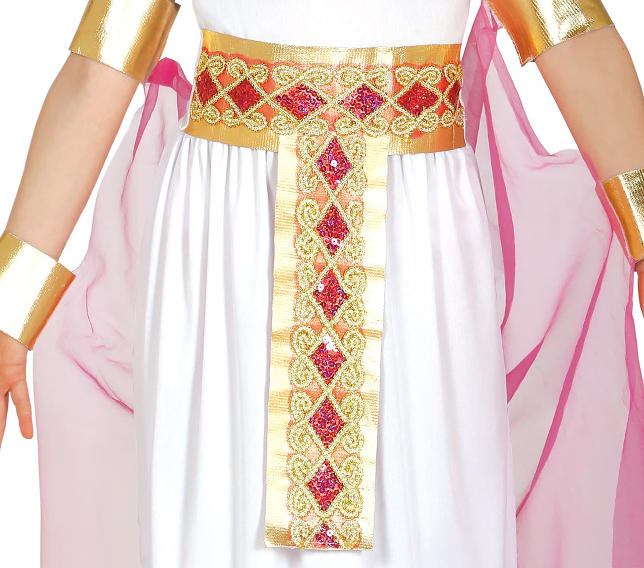 Egyptisk – kostume til piger, hvid og guld, model 83767