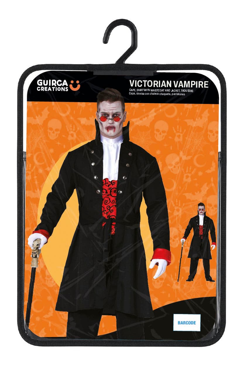 Vampyr – kostume til børn og voksne, sort og rød