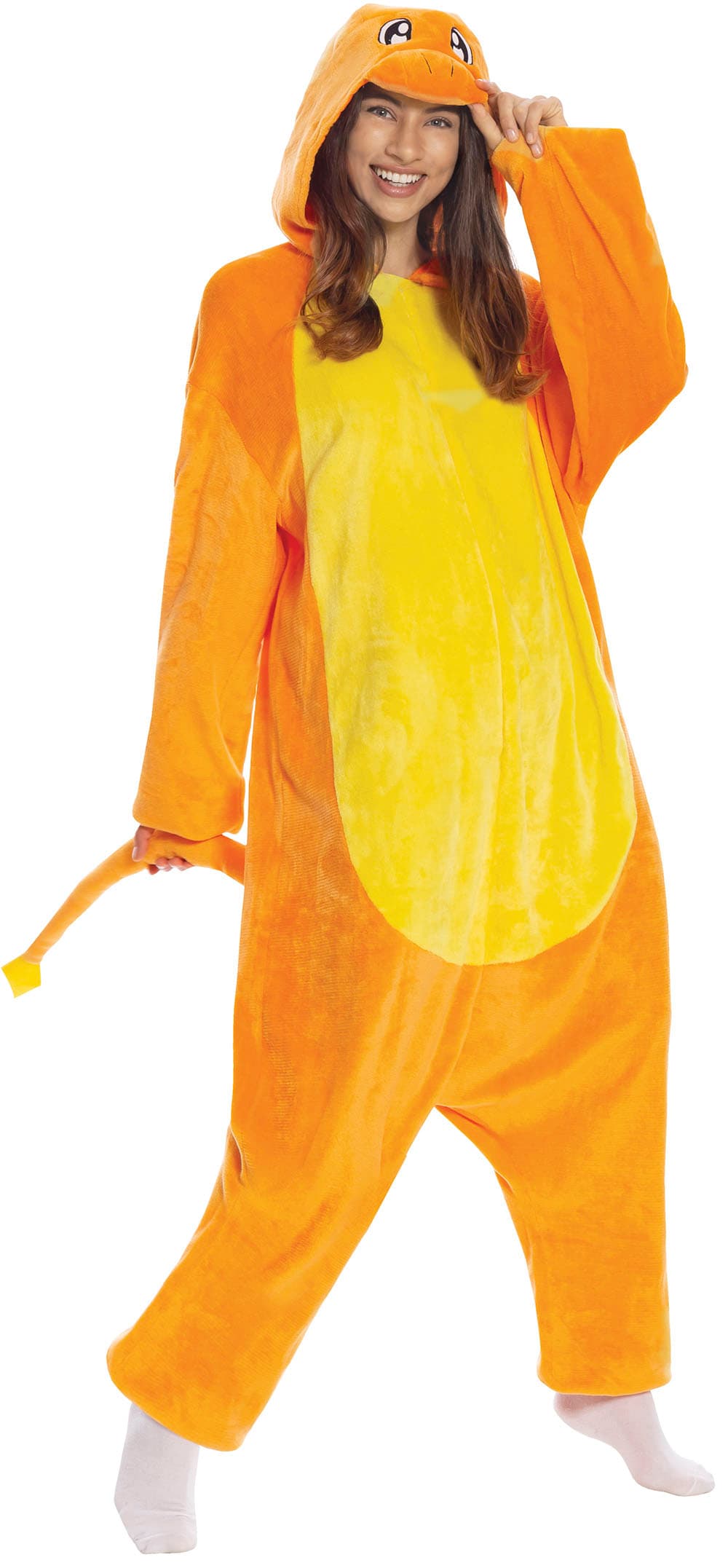 Orange drage – kostume til voksne