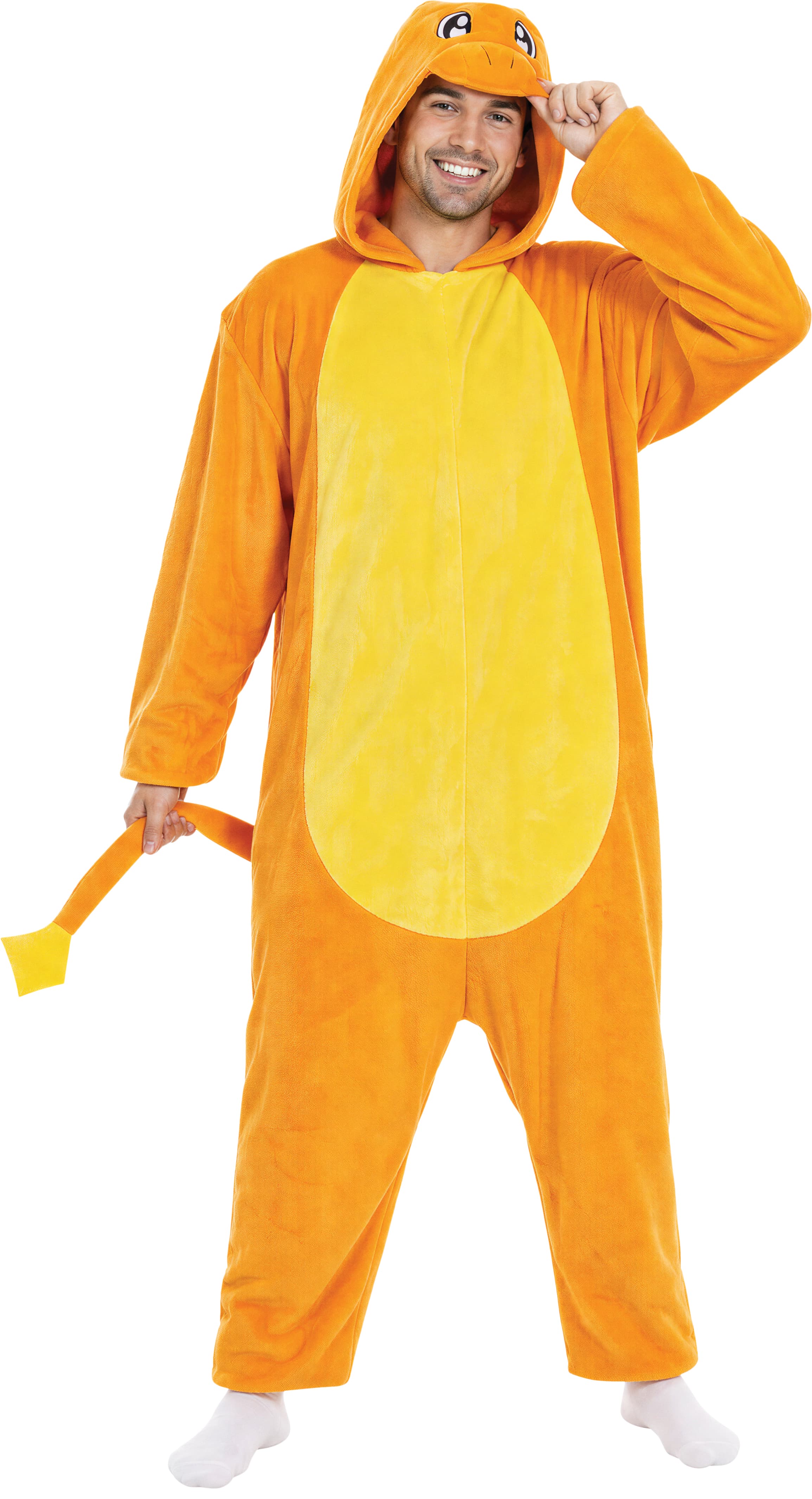 Orange drage – kostume til voksne